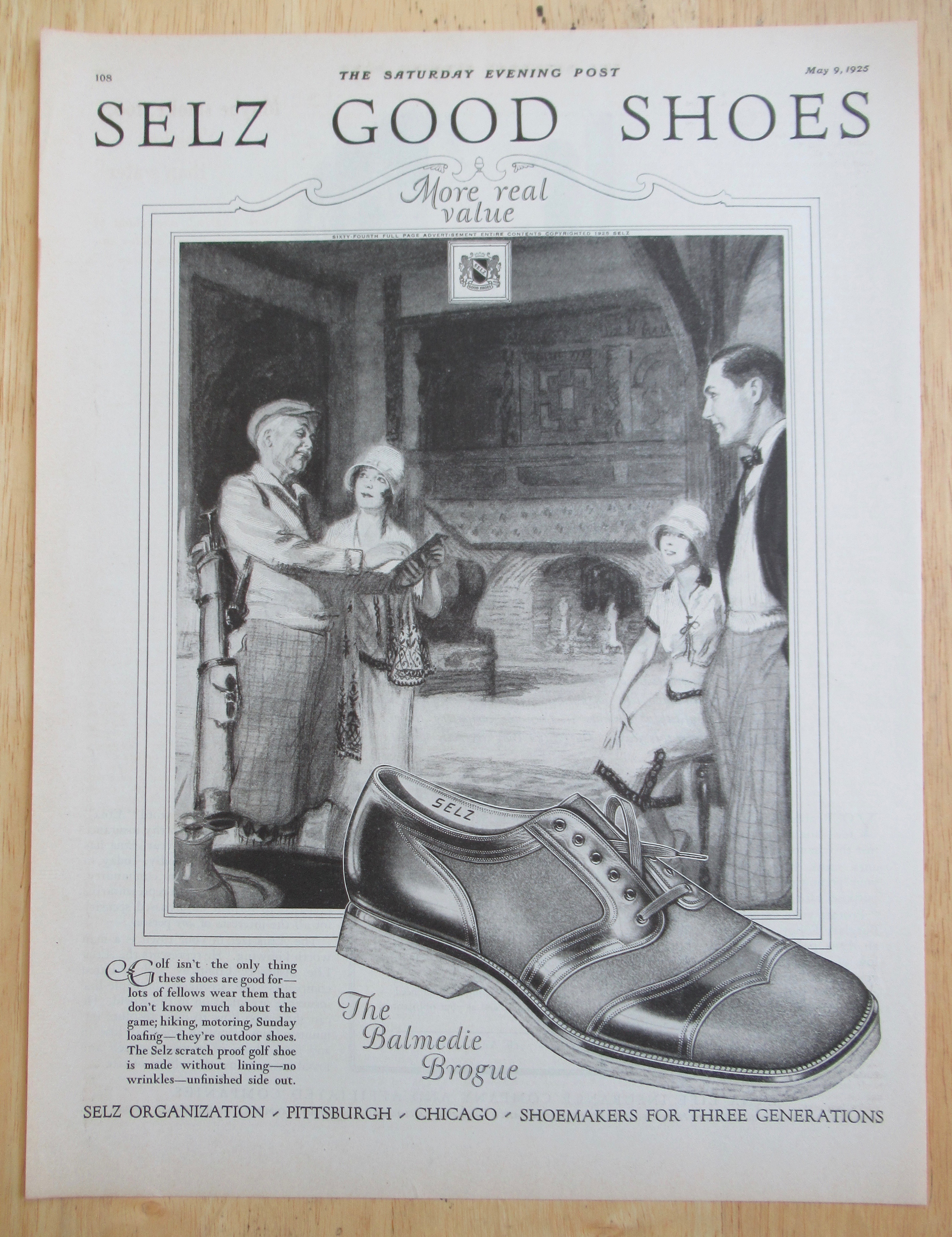 1925 Selz Good Shoes with the Balmedie Brogue