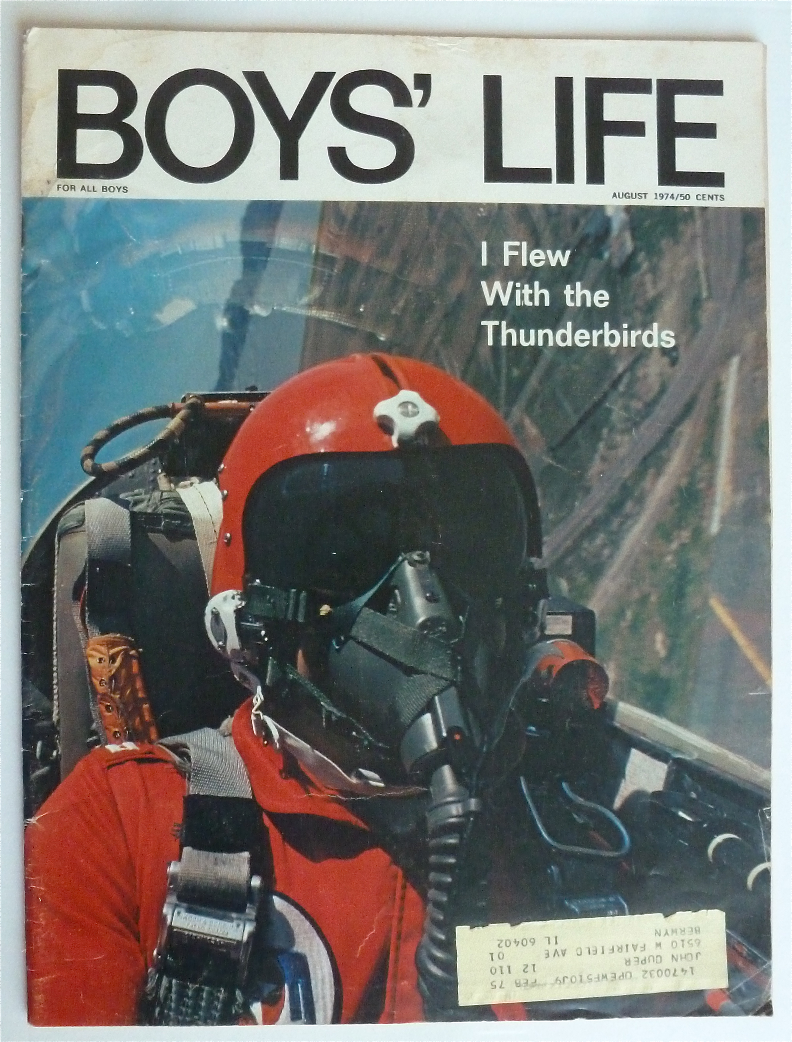Boys Life Magazine August 1974 I Flew With Thunderbirds