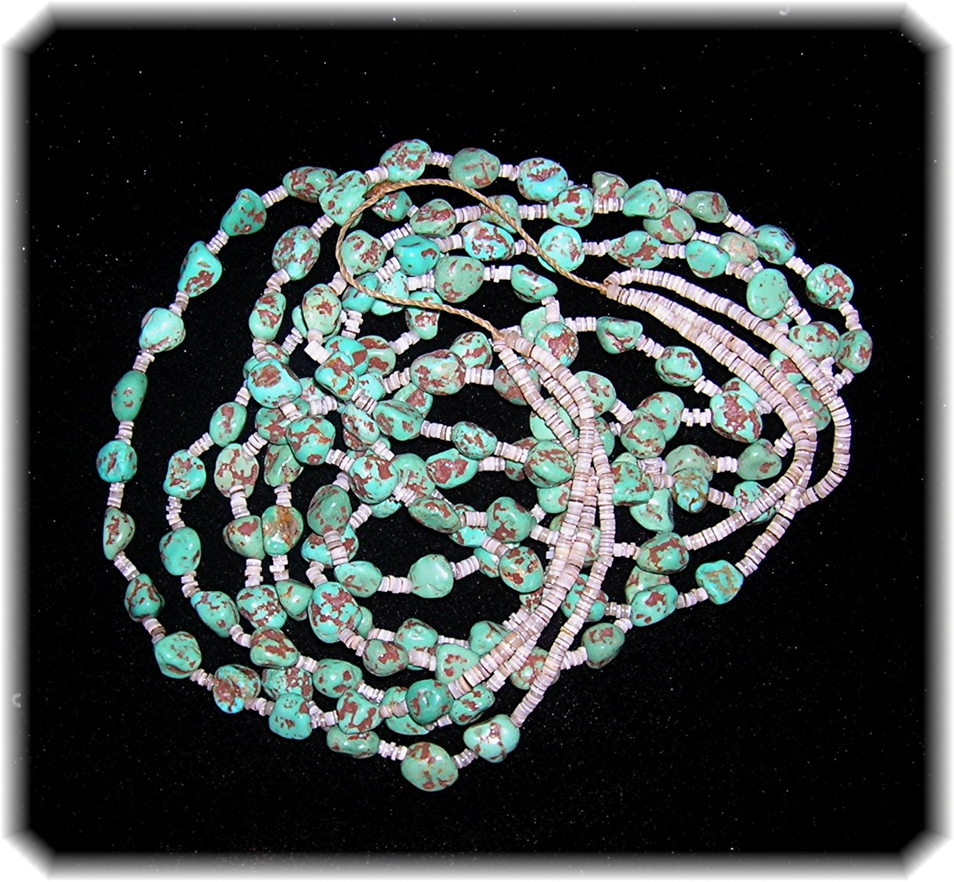 Santo Domingo Alice Lovato 32 Inch 3 Strand Turquoise