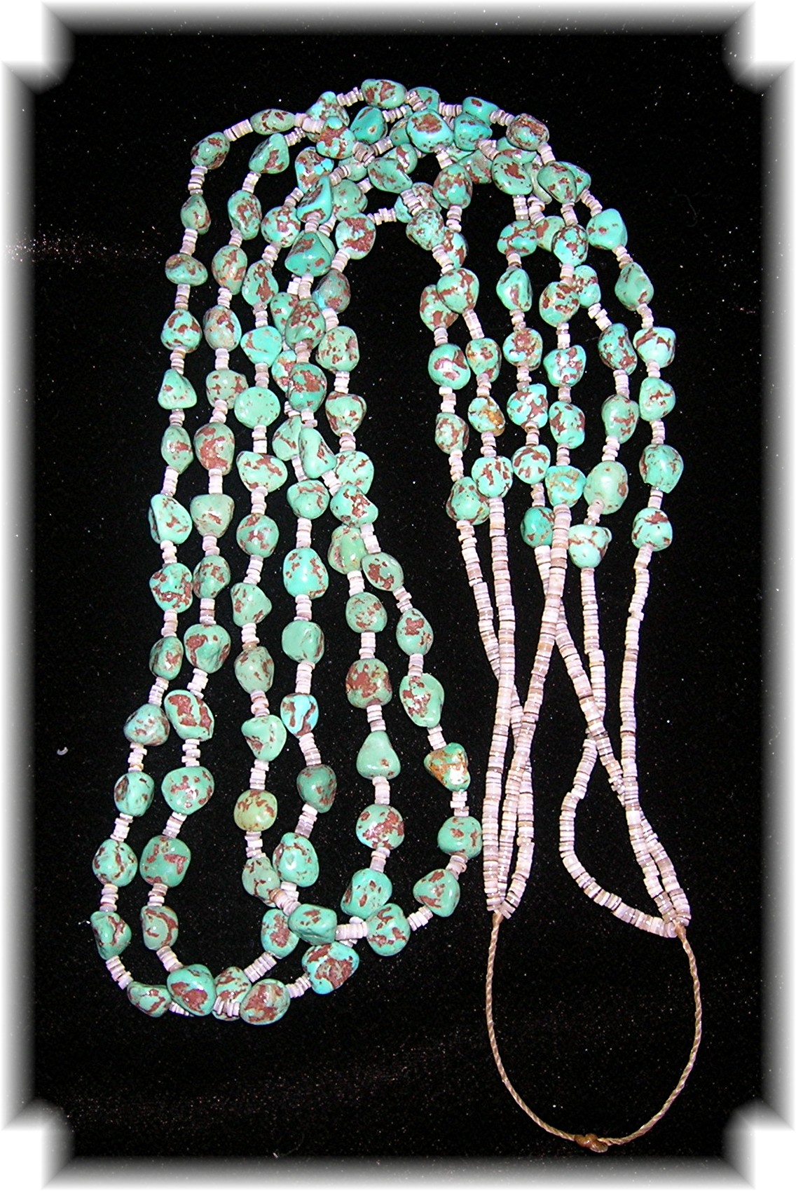 Santo Domingo Alice Lovato 32 Inch 3 Strand Turquoise