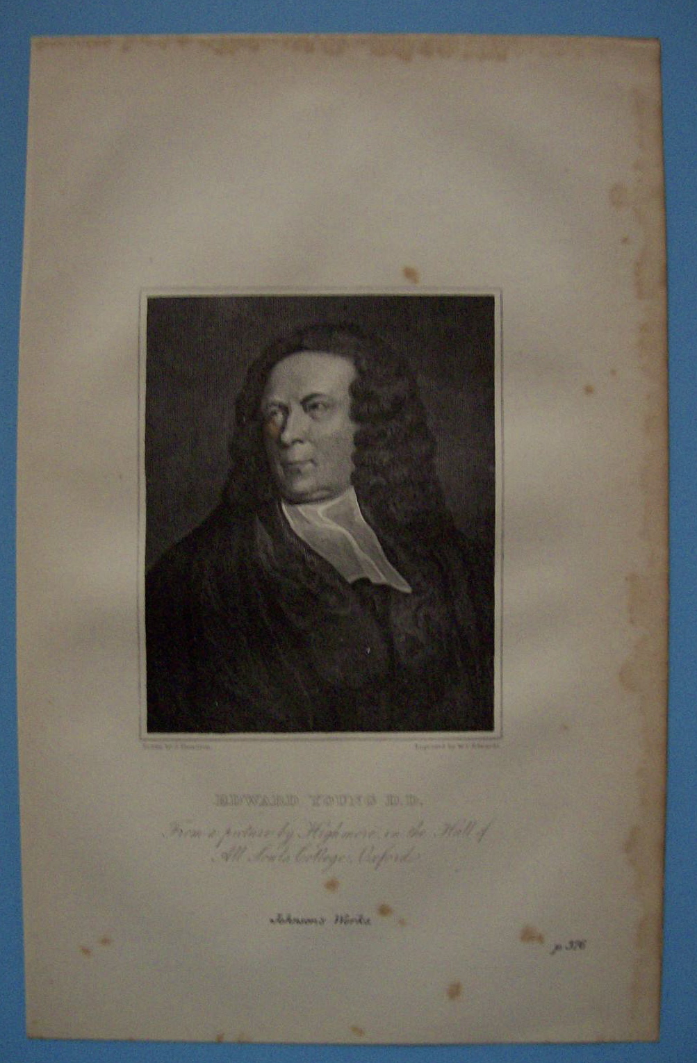 1881 Edward Young D.D. Engraving