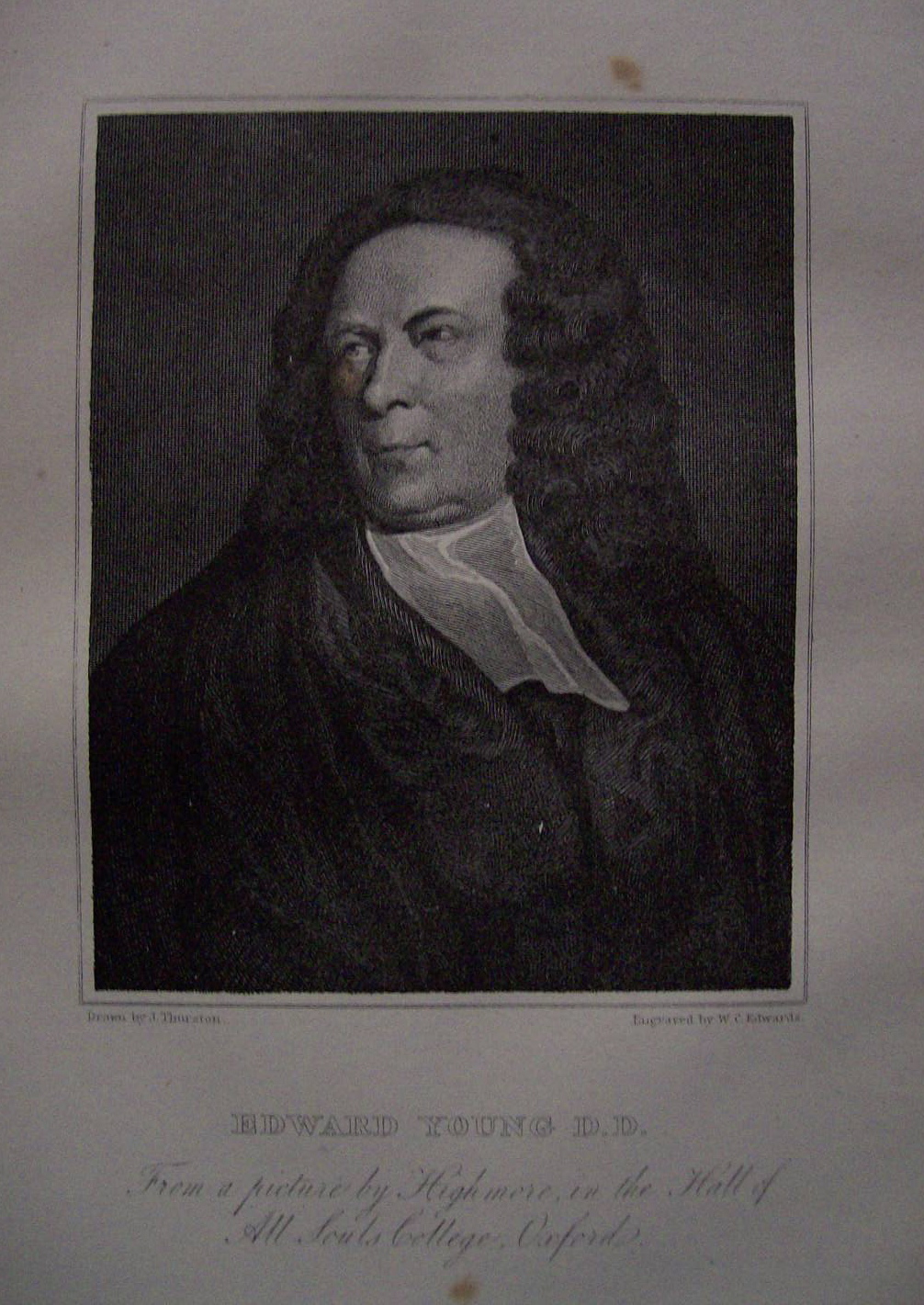 1881 Edward Young D.D. Engraving