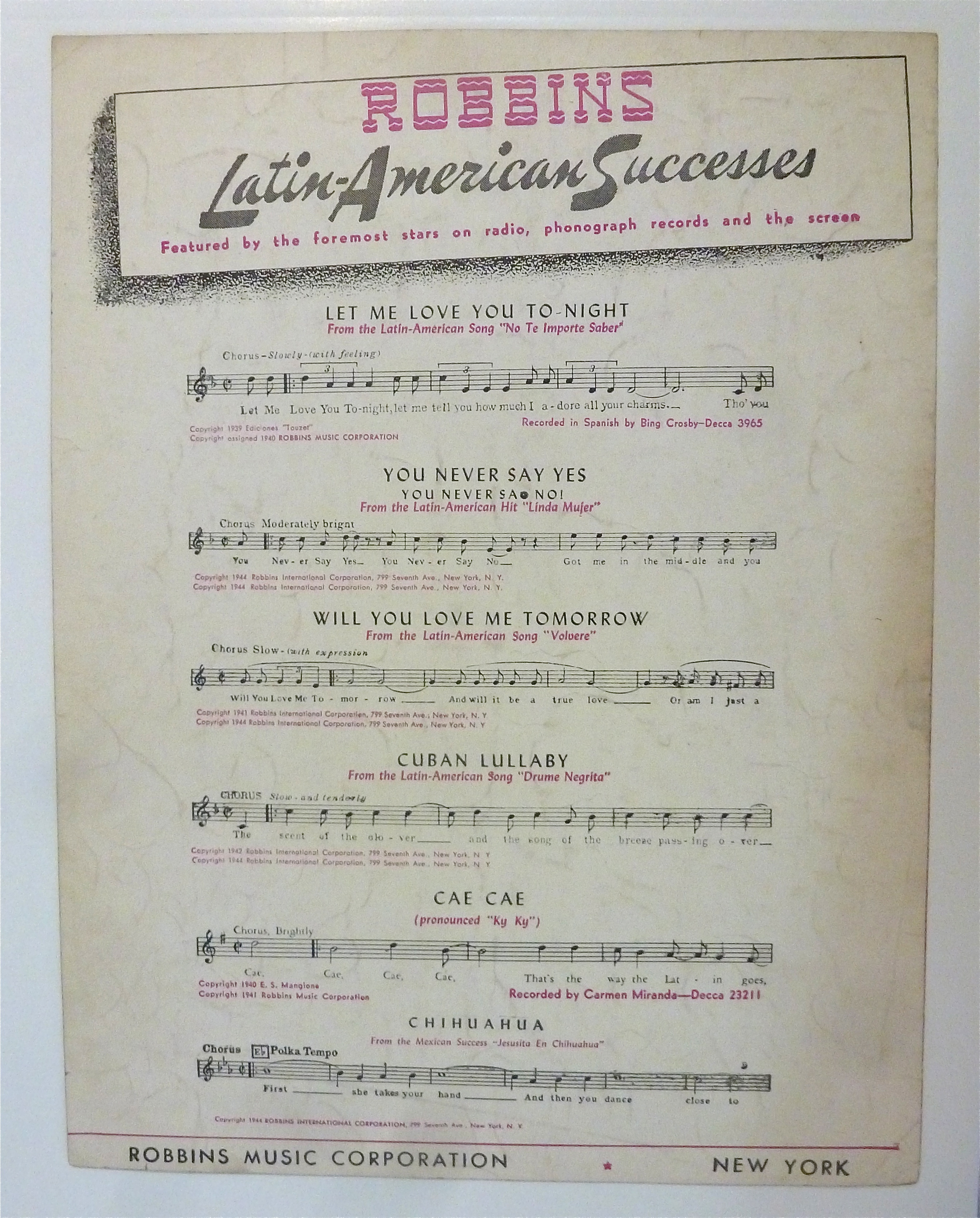 Sheet Music For 1945 Laura