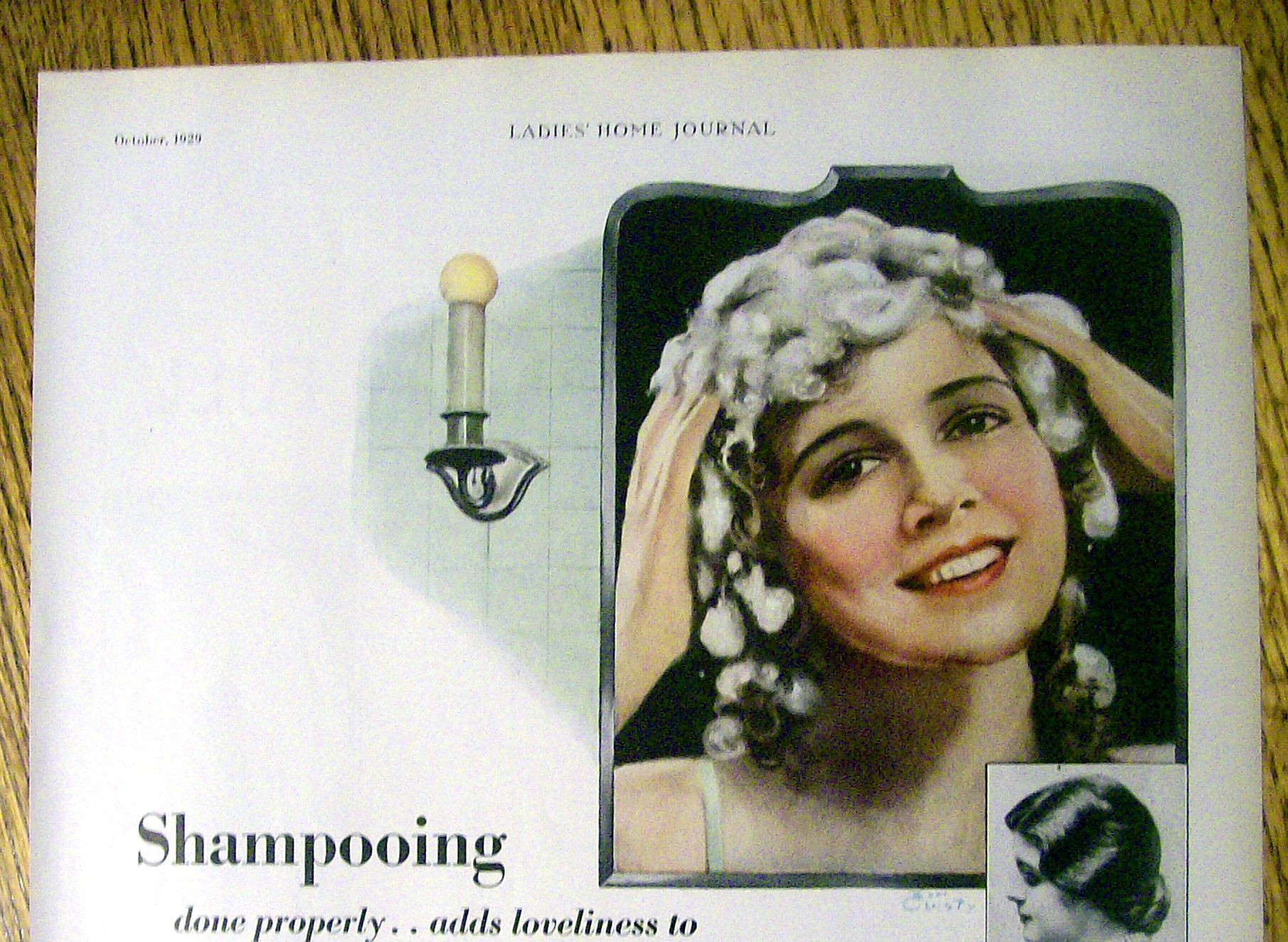 1929 Mulsified Cocoanut Oil Shampoo with Woman's Hair
