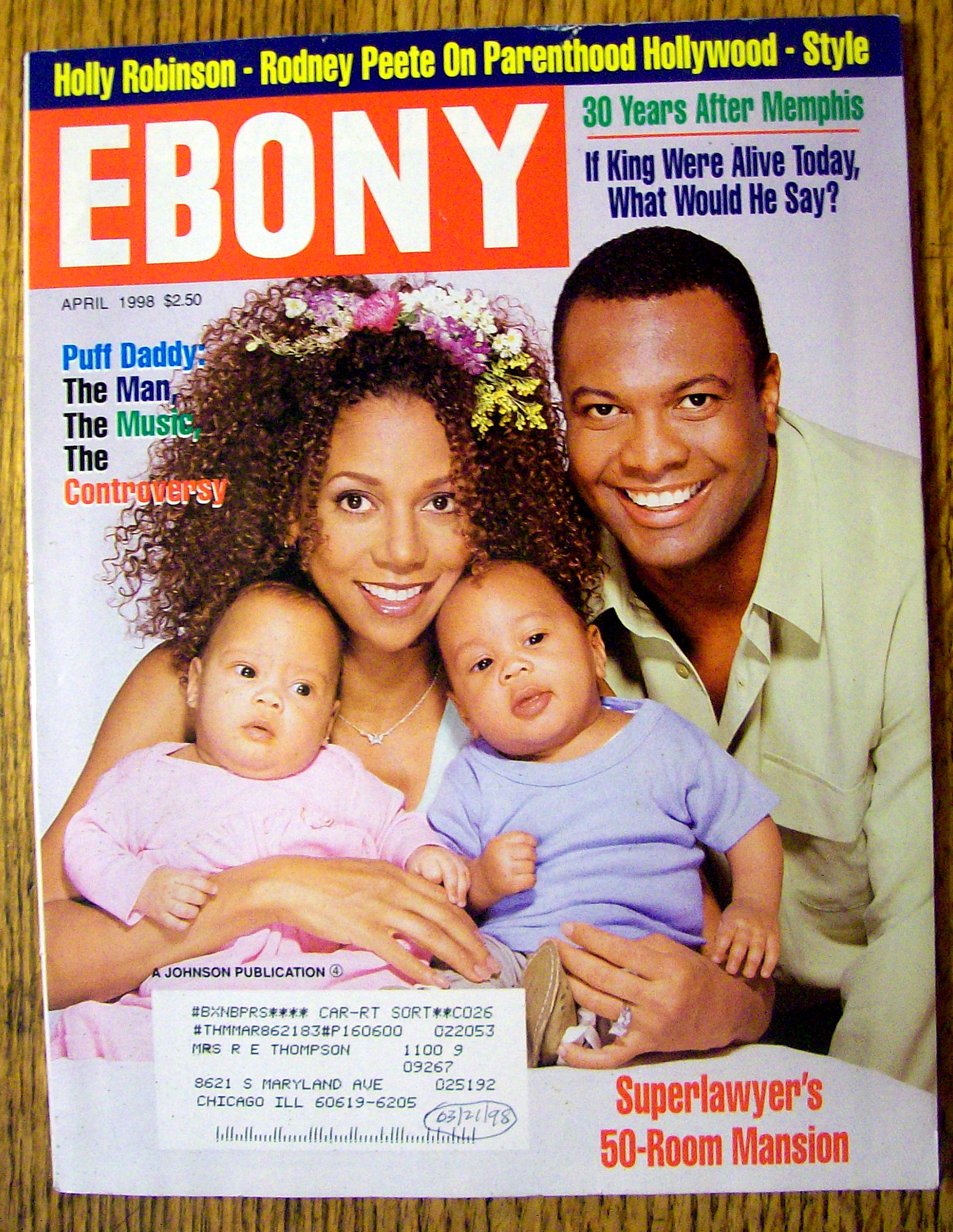 Ebony Magazine-April 1998-Holly Robinson