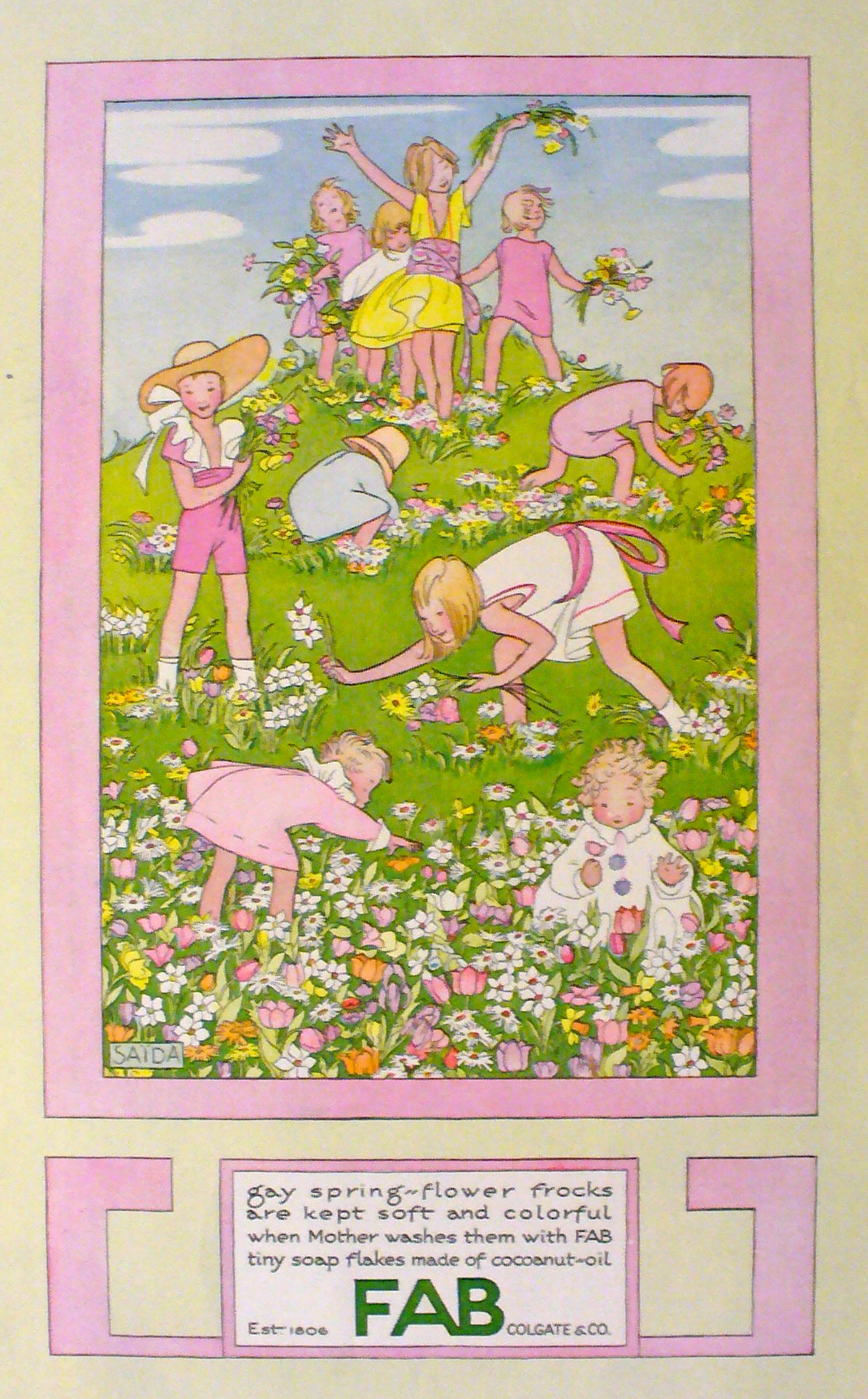 1923 Fab with Children Playing By Saida