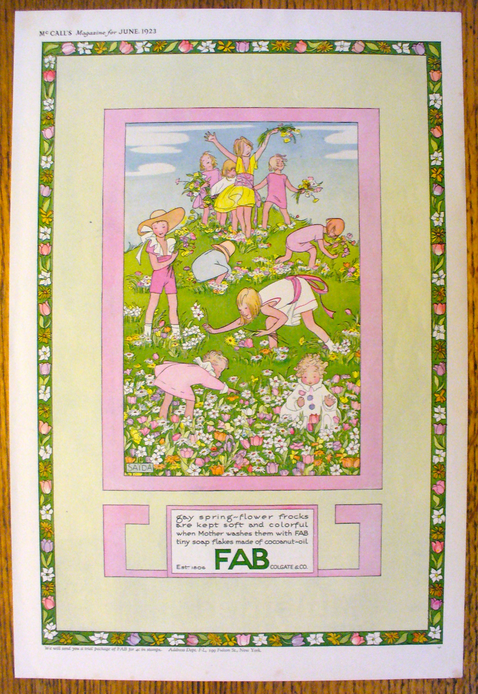 1923 Fab with Children Playing By Saida