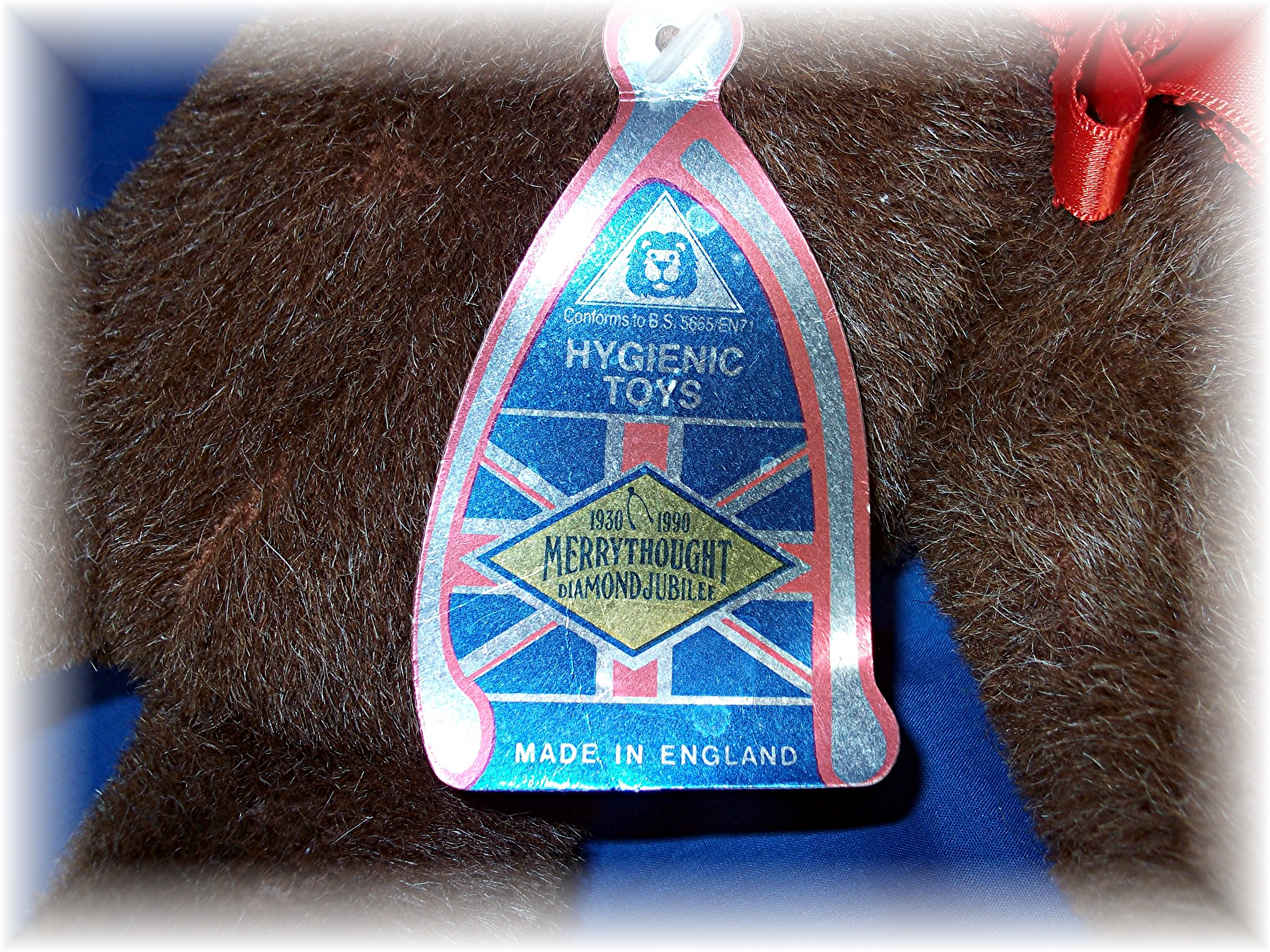 Merrythoughts Mohair jointed with growler and tags