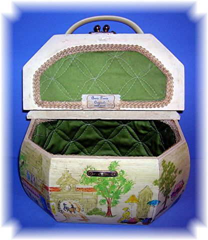 Hand Painted Signed Annie Laurie Box Bag