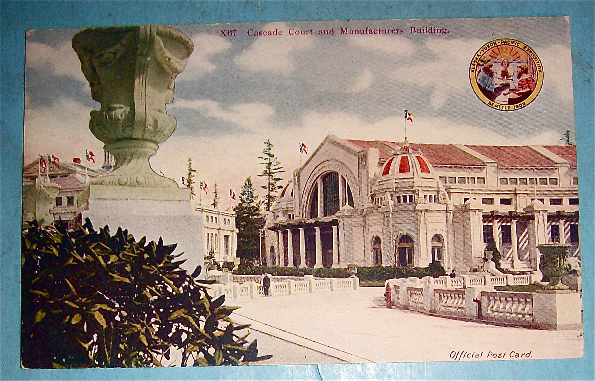 Cascade Court And Manufacturers Building Postcard