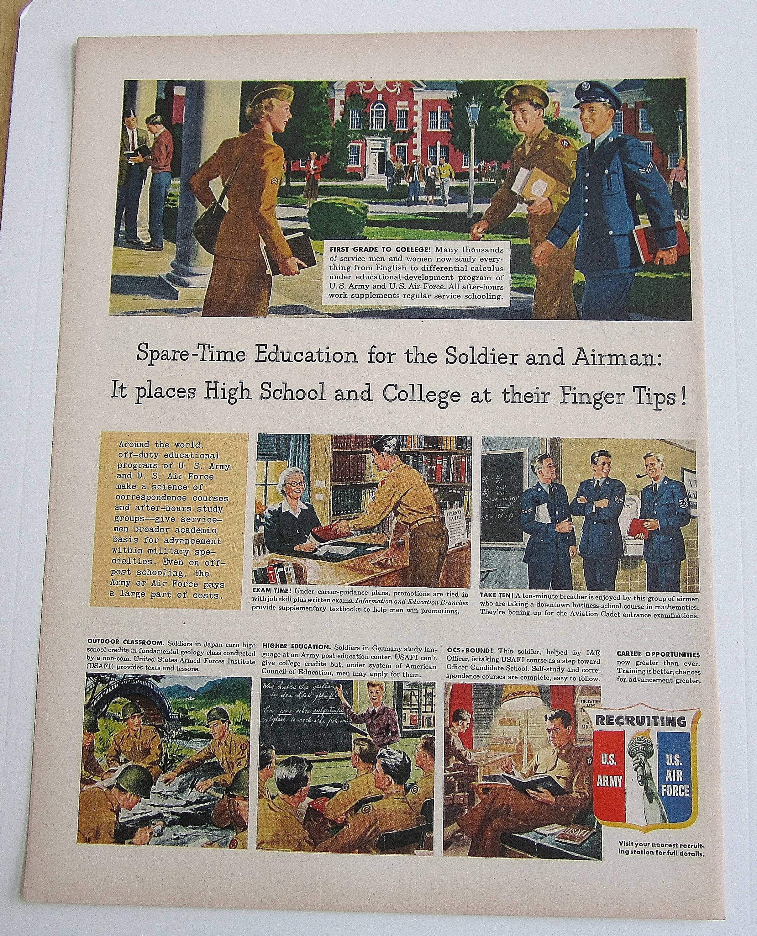 1950 Recruiting With U.S. Army & Air Force With People