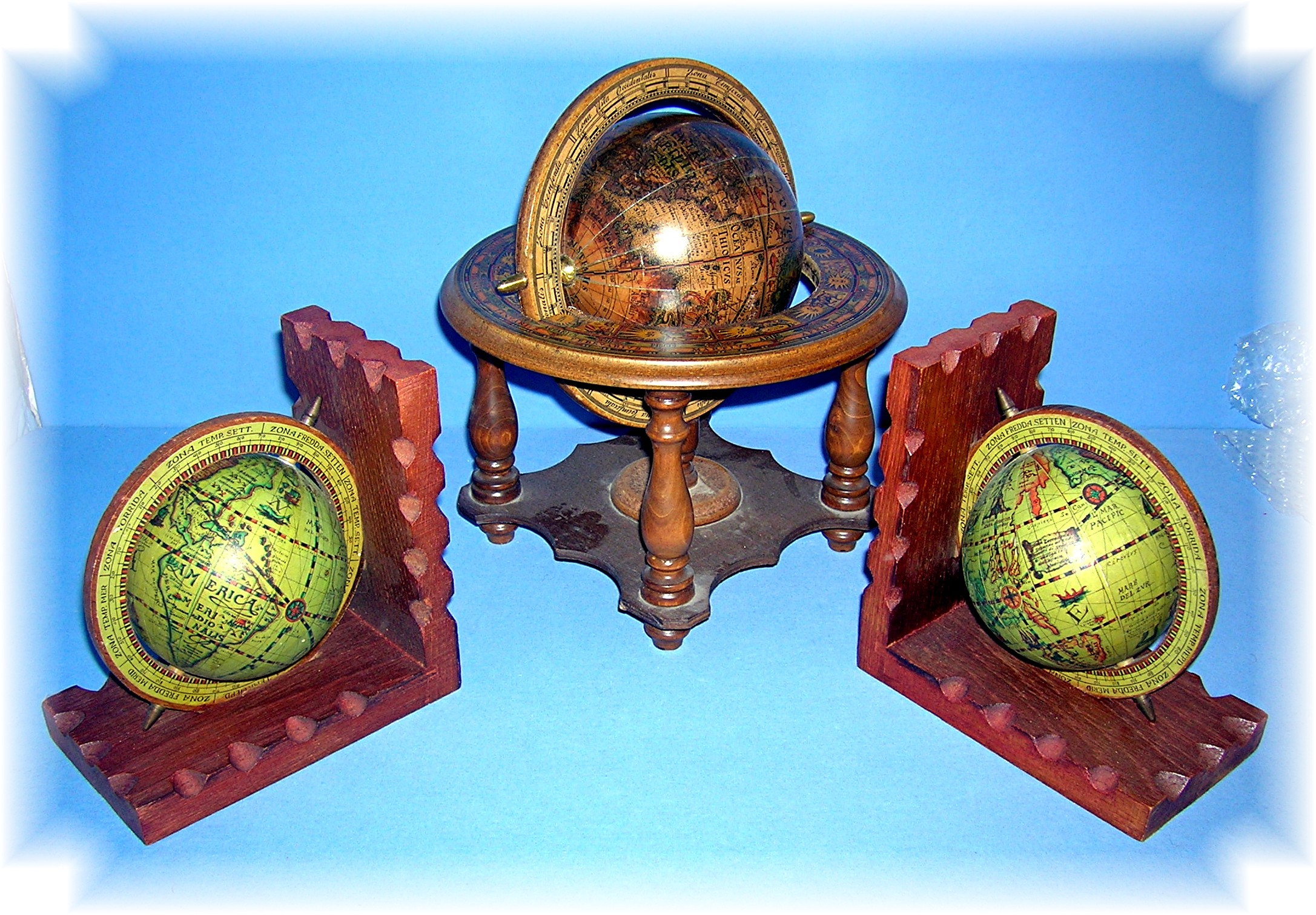 Tabletop Globe and Bookends