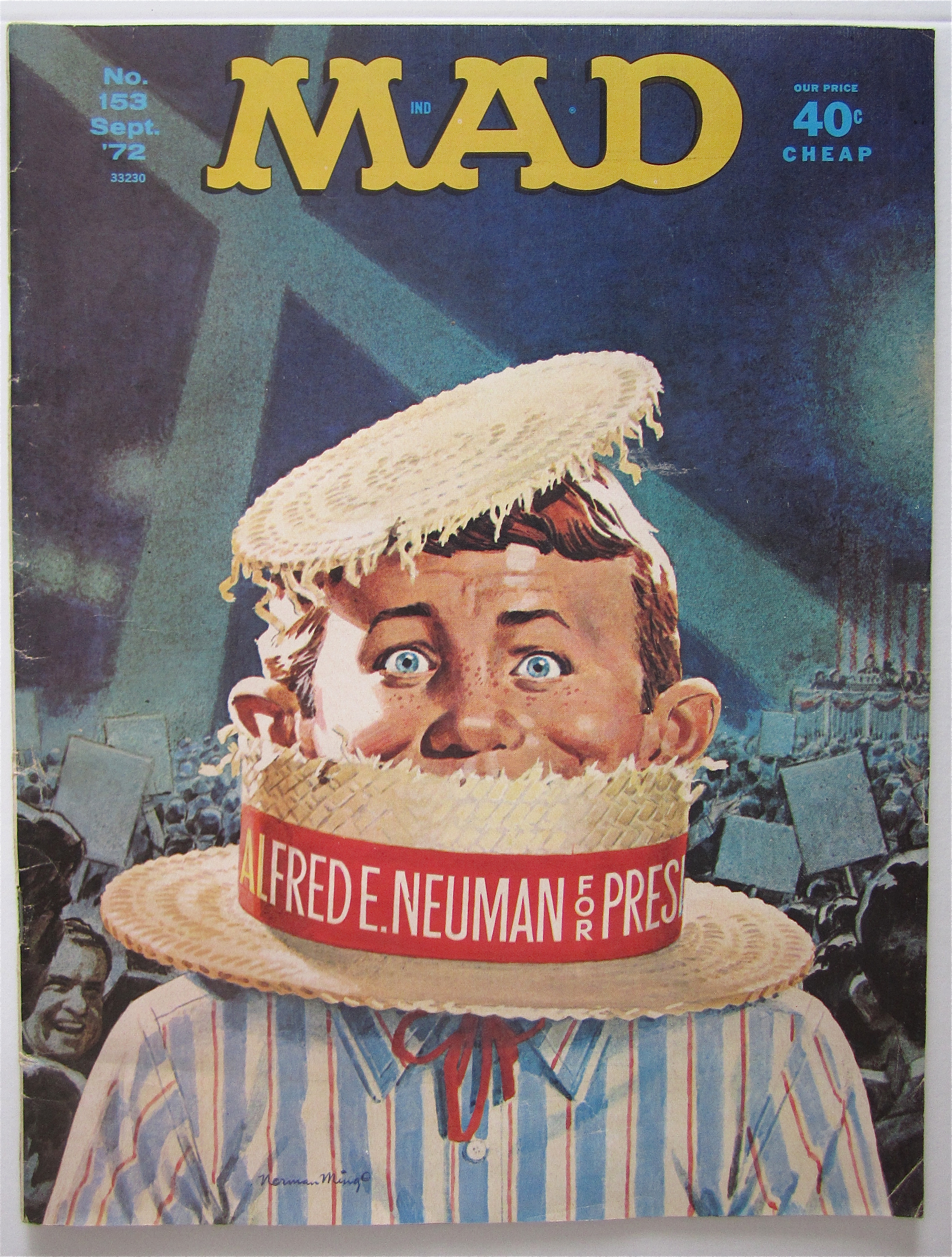 Mad Magazine #153 September 1972 Neuman President