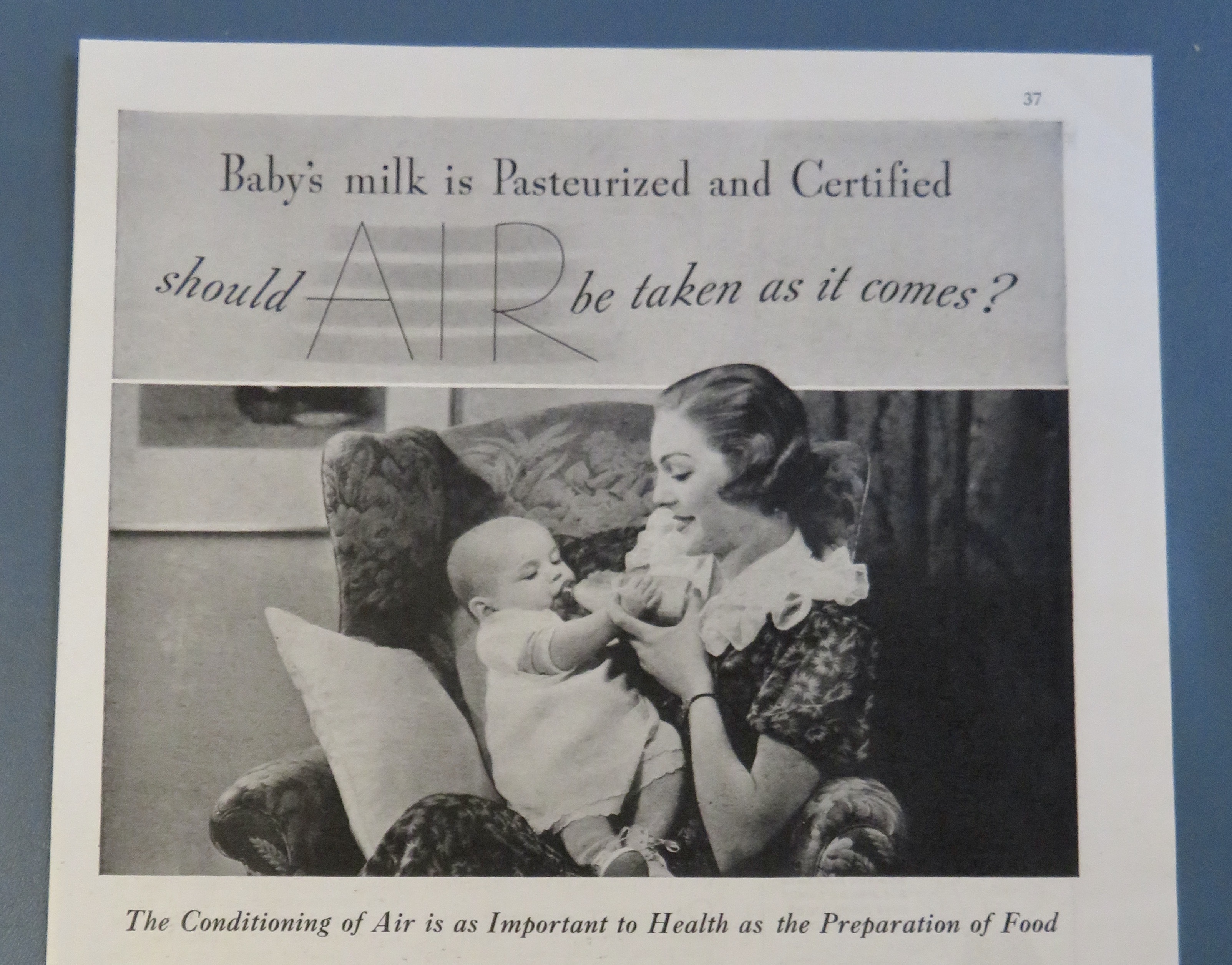 1937 Sunbeam Air Conditioning with Woman & Baby