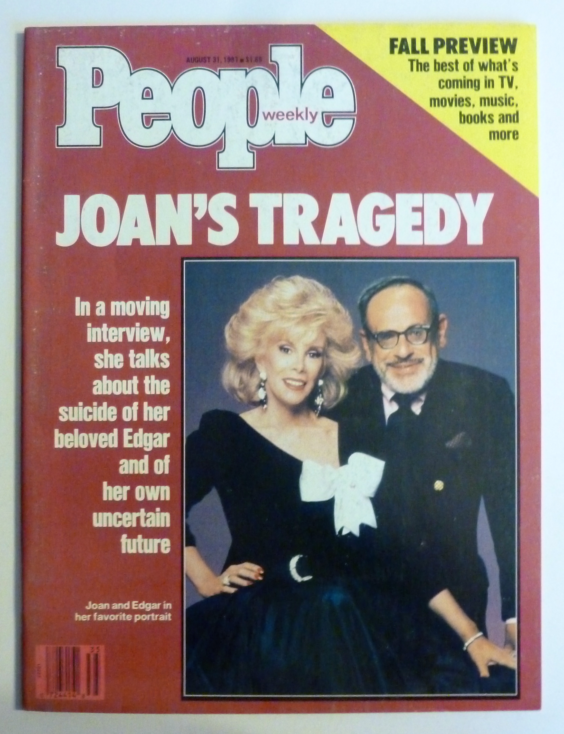 People Magazine August 31, 1987 Joan Rivers