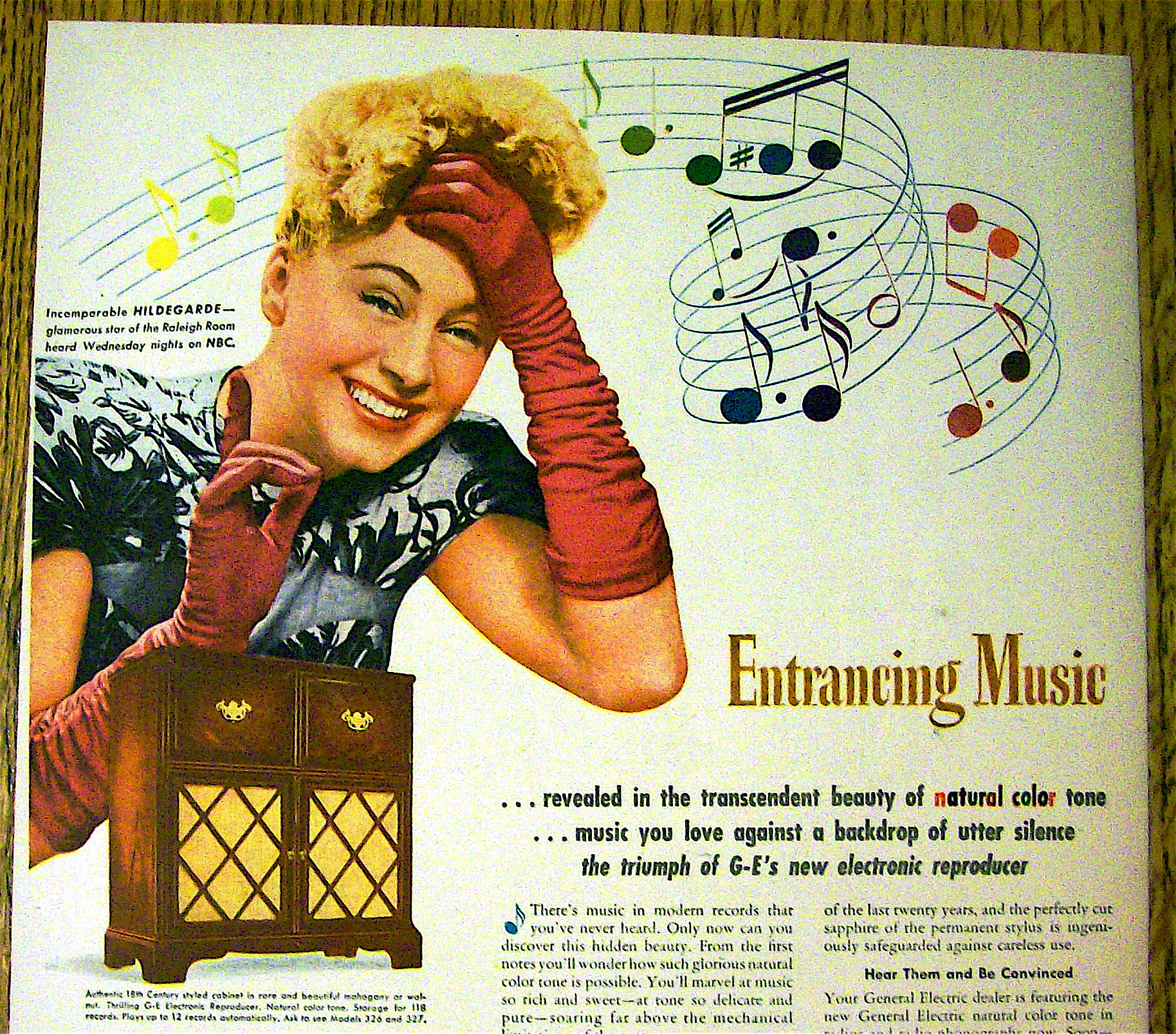 1946 General Electric Radio with Hildegarde