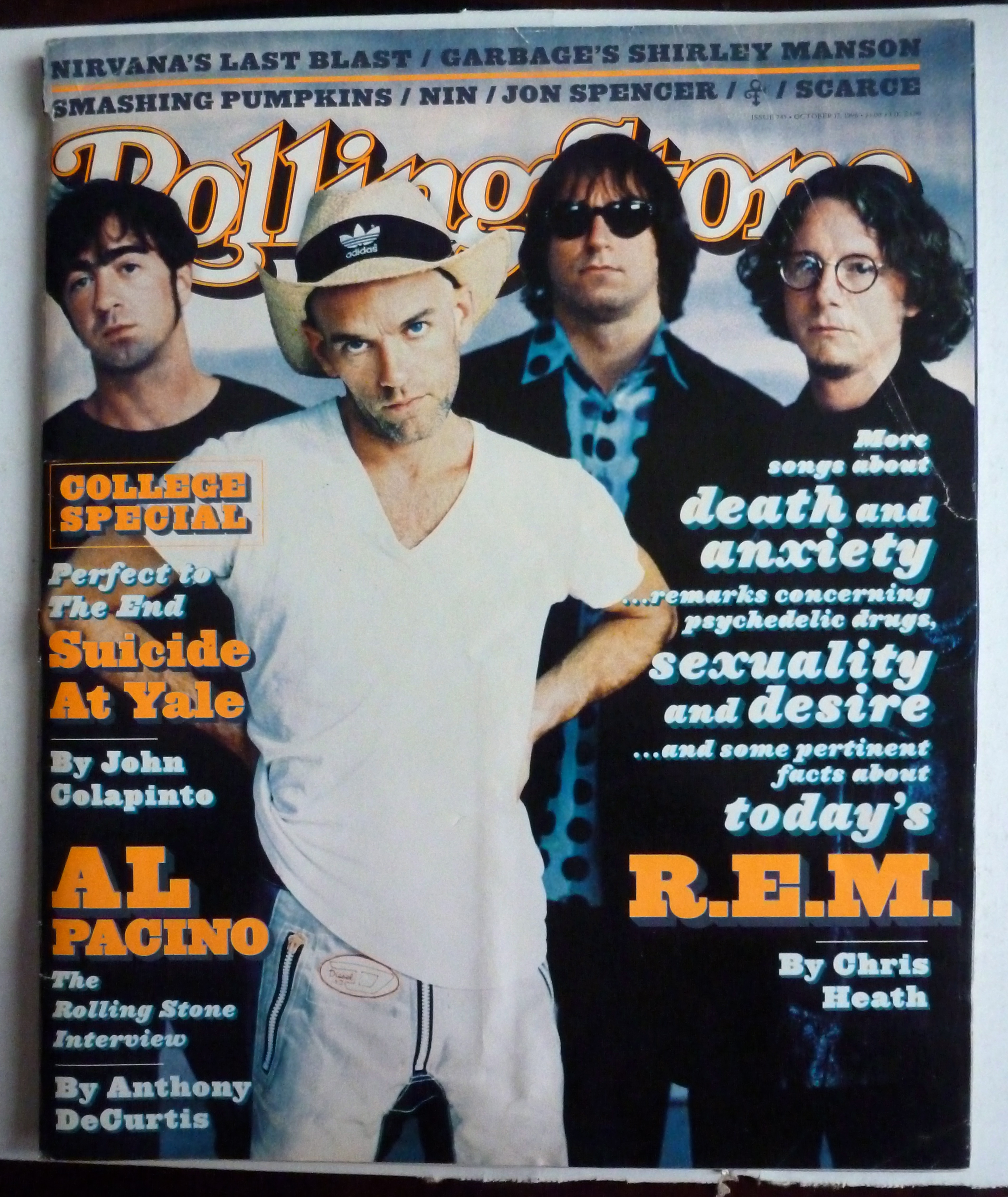 Rolling Stone Magazine October 17, 1996 R. E. M.