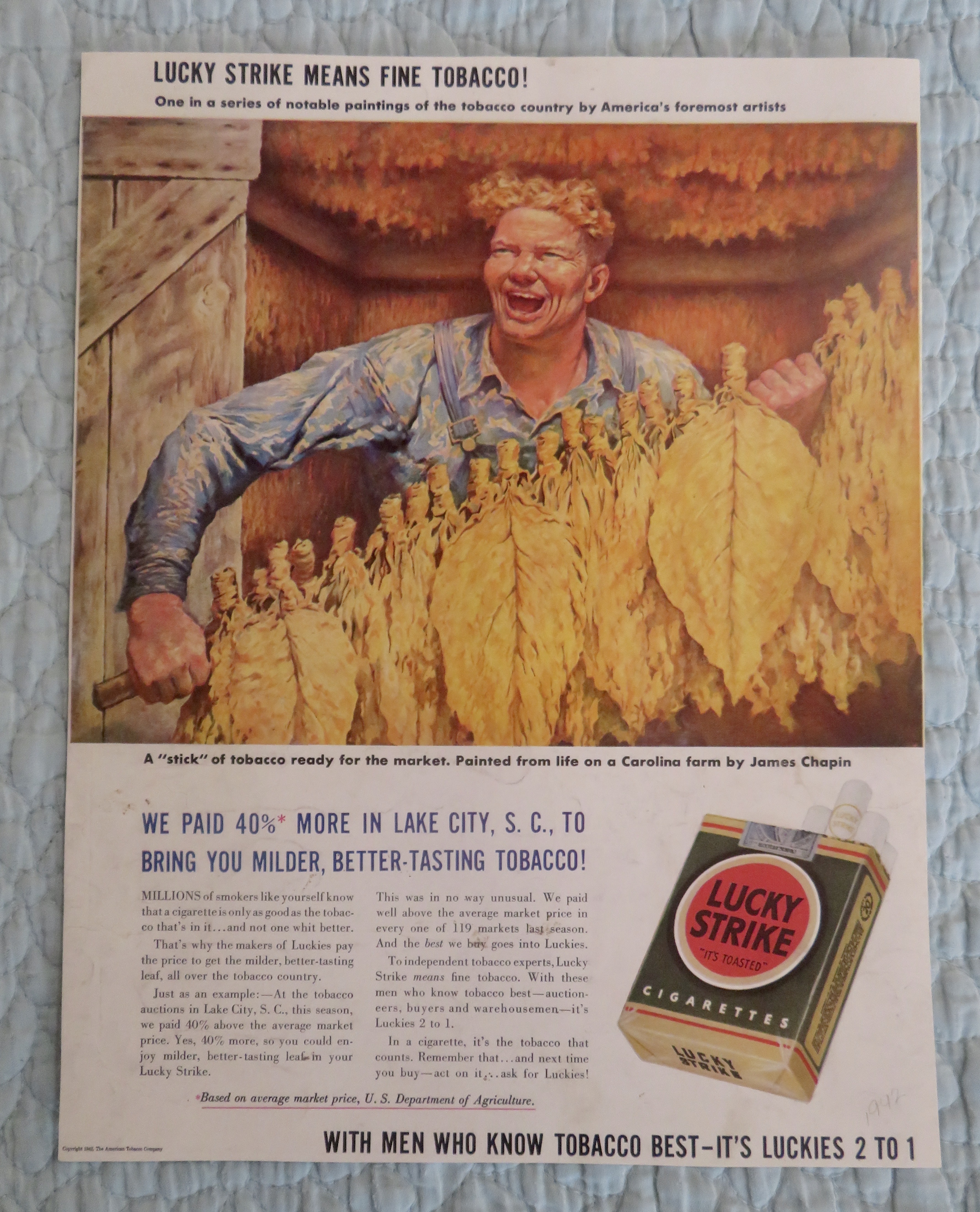 1942 Lucky Strike Cigarettes by James Chapin