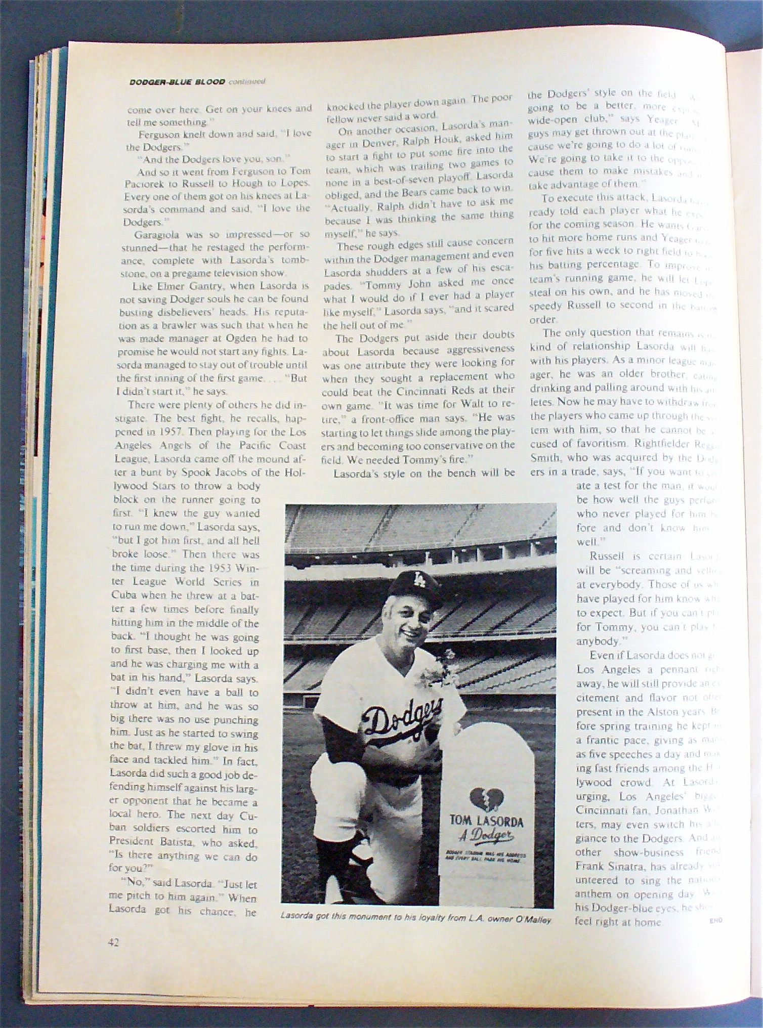 Sports Illustrated March 14, 1977 Tom Lasorda