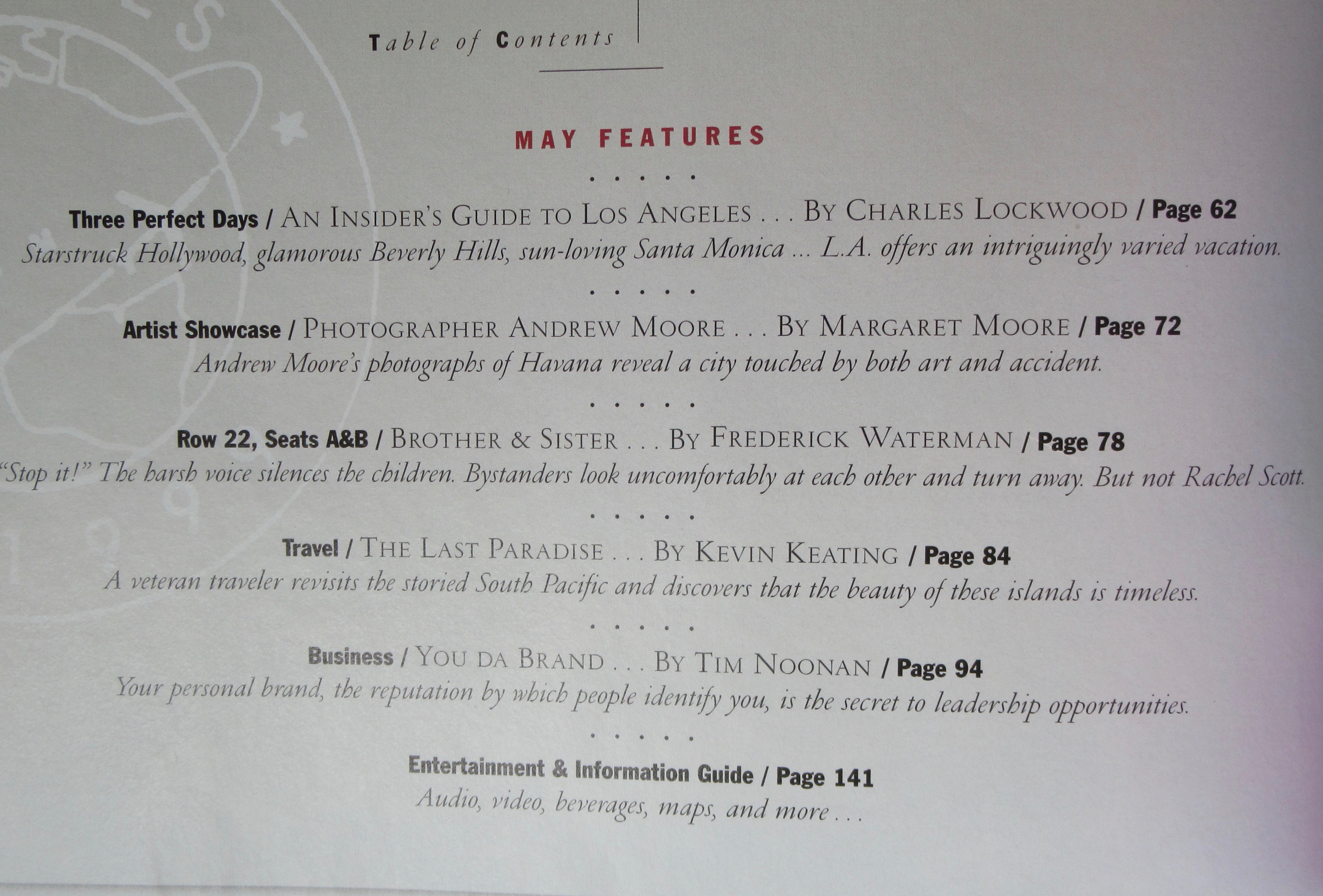 United Airlines Hemispheres Magazine May 1999