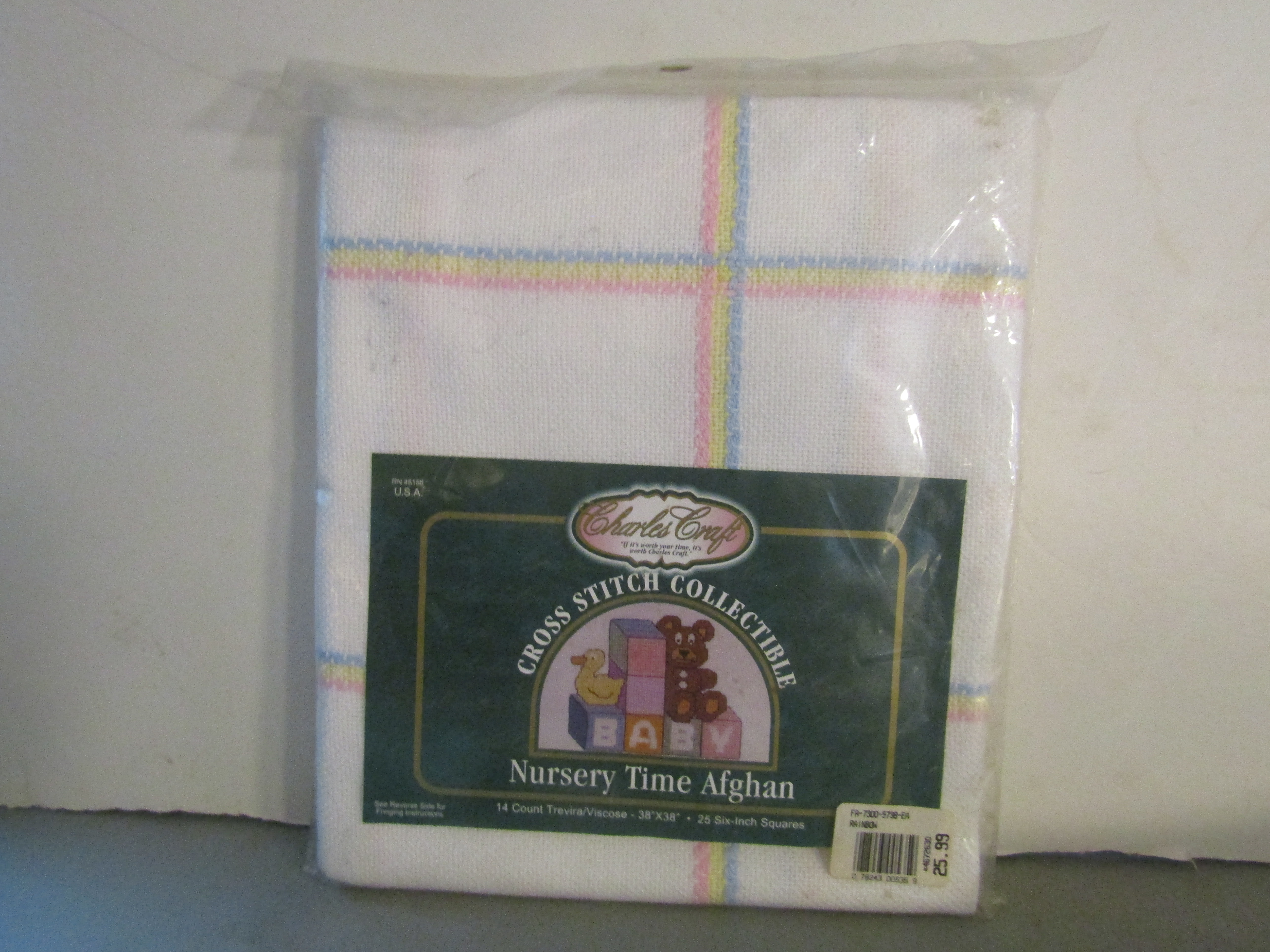Vintage Cross Stitch Collectible Nursery Time Afghan