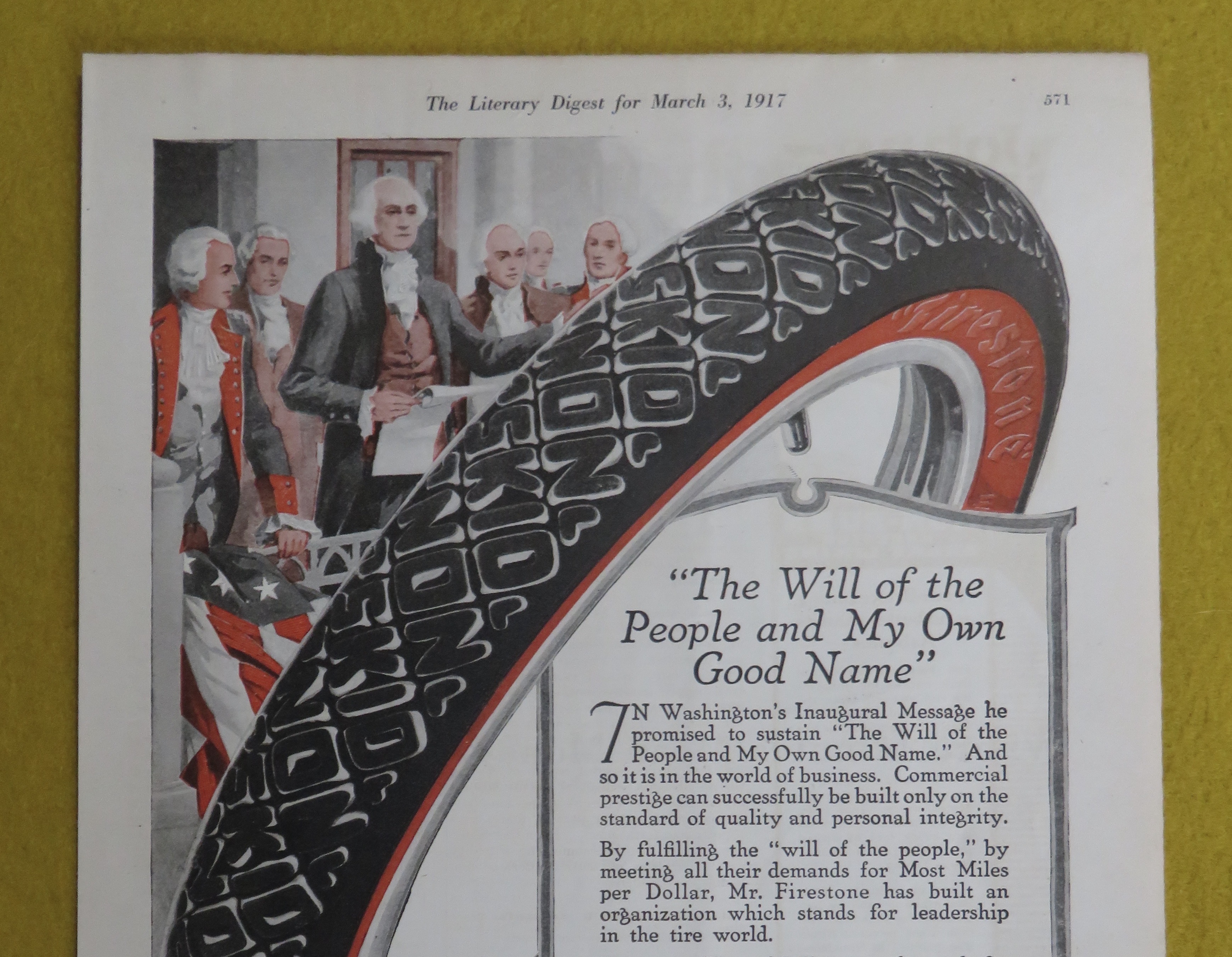 1917 Firestone Tires with a Firestone Tire