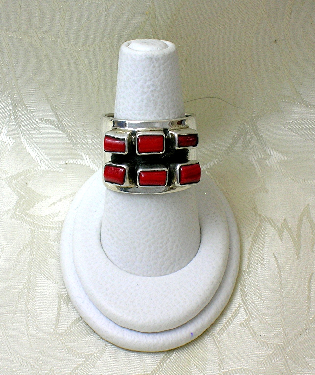 EX EX Coral Sterling Silver Claudia Agudelo 925 Ring