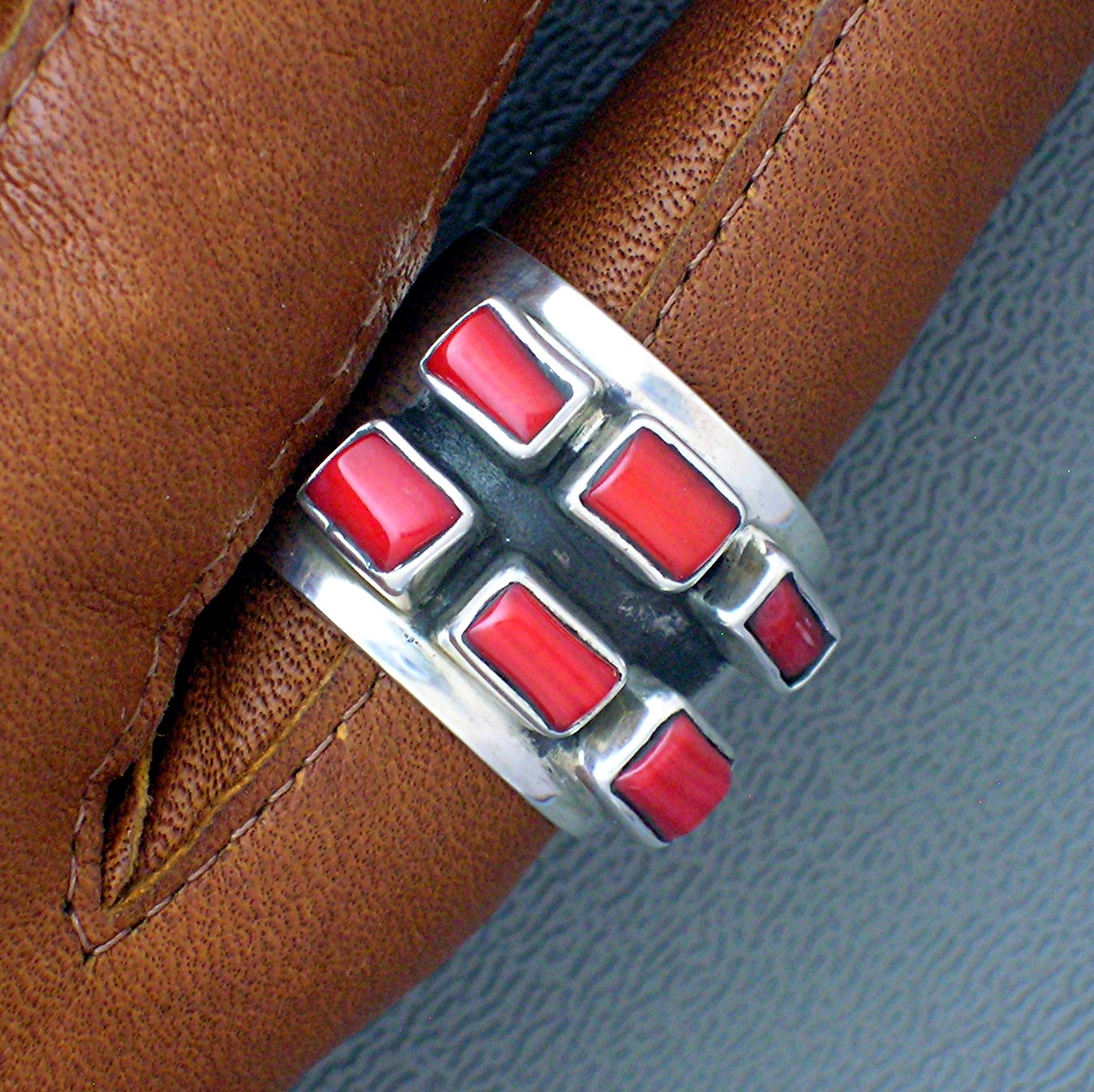 EX EX Coral Sterling Silver Claudia Agudelo 925 Ring