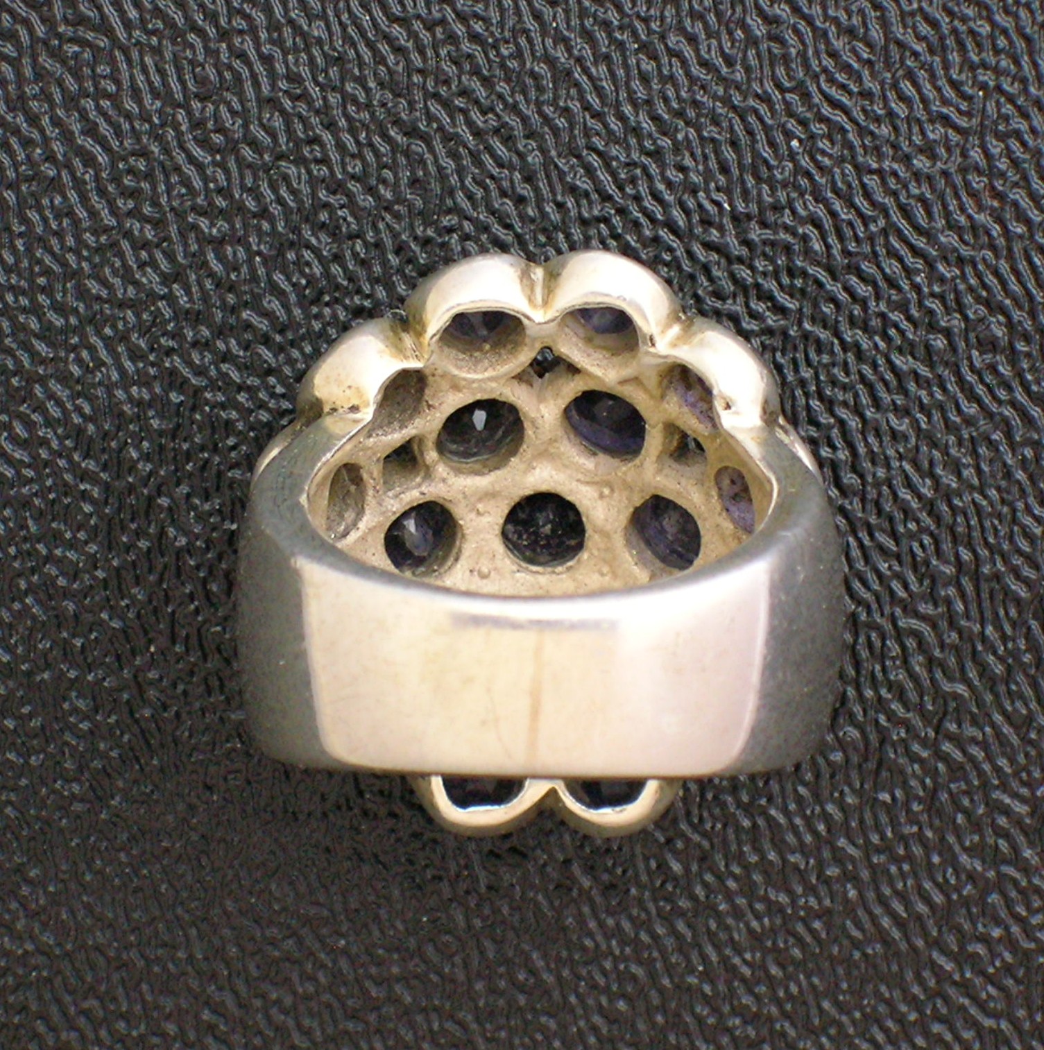 Sterling Silver Blue Iolite Dome Ring
