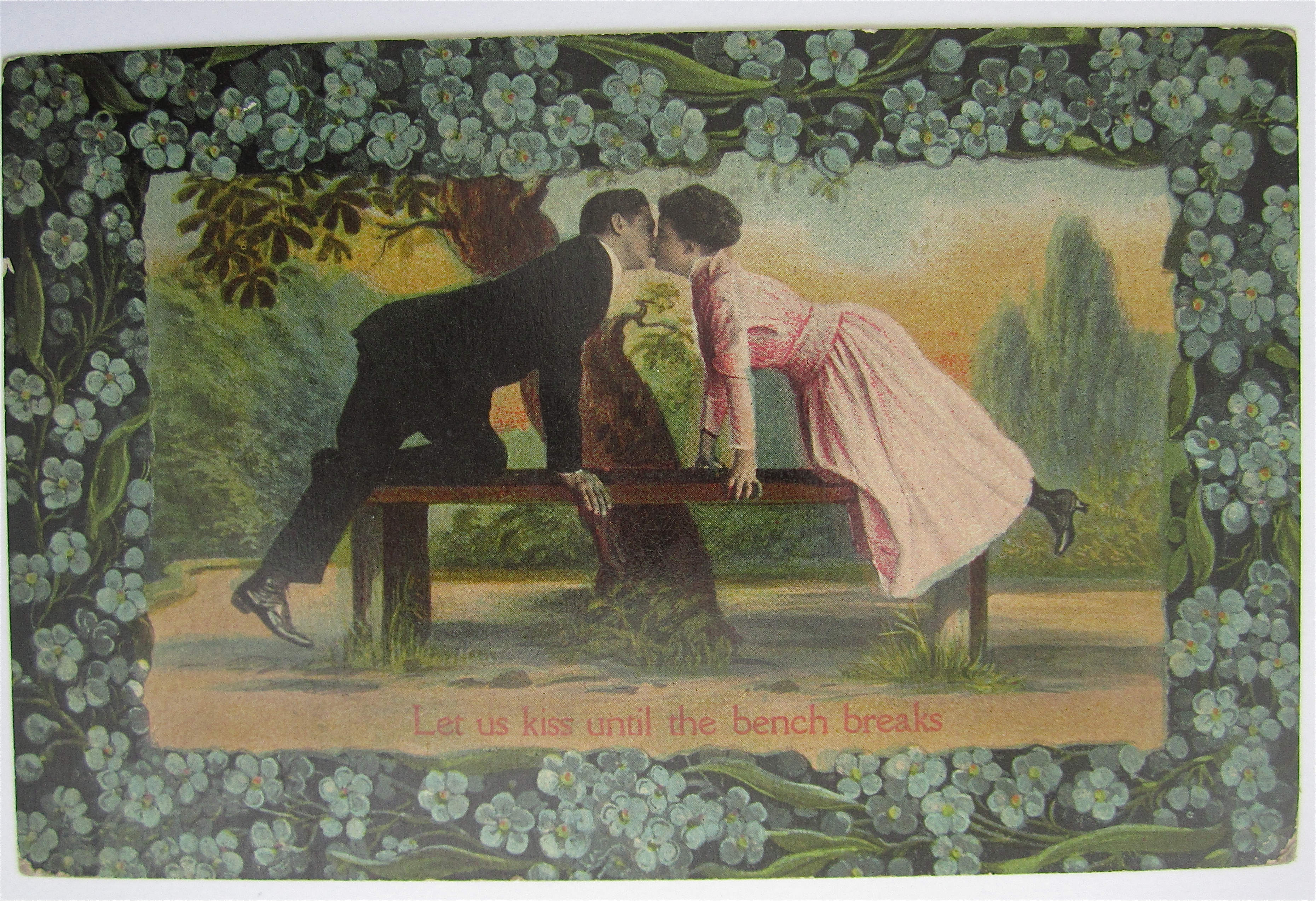 Man And Woman Kissing Postcard