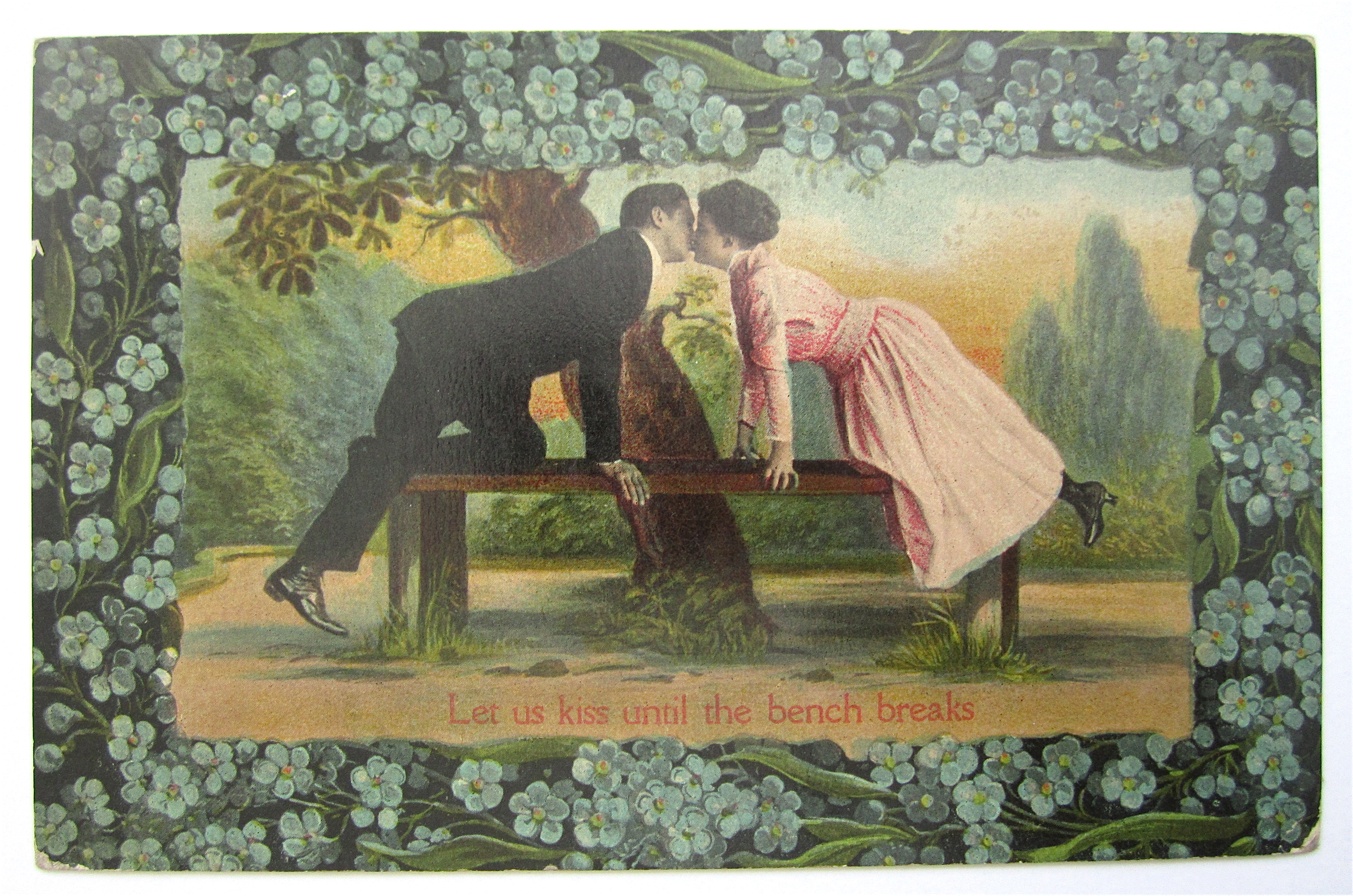 Man And Woman Kissing Postcard
