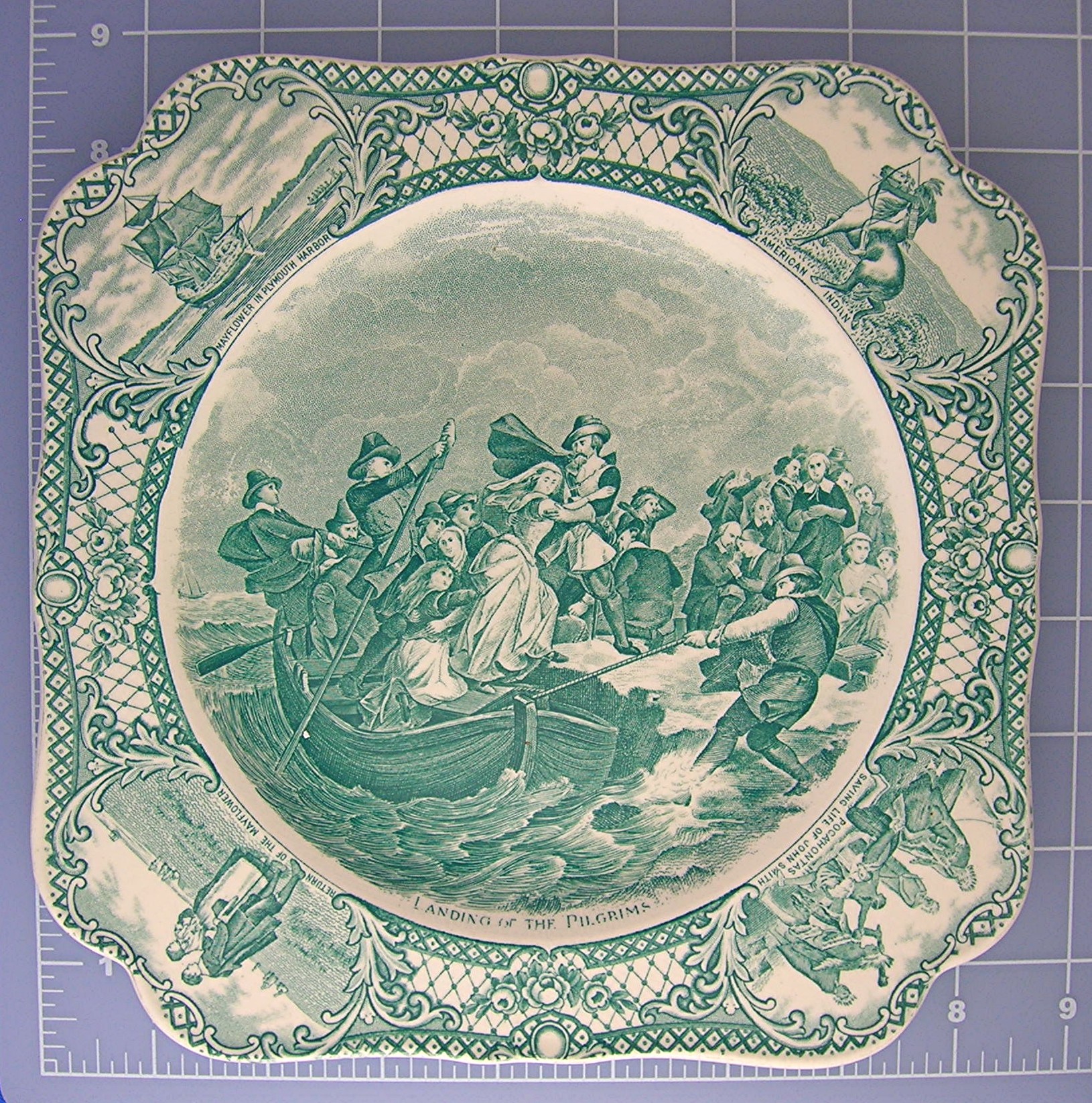 Crown Ducal Collector's Plate Colonial Times Pilgrims .