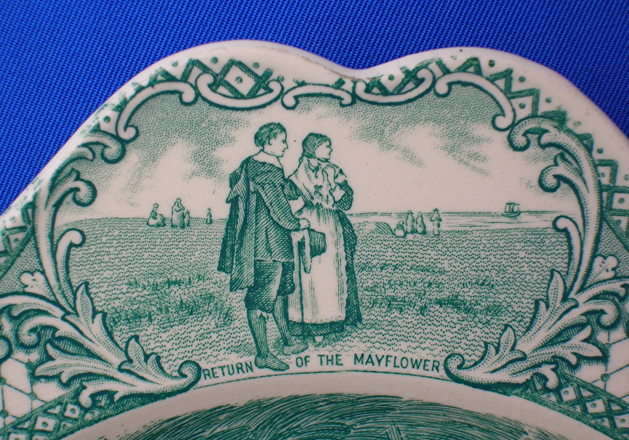 Crown Ducal Collector's Plate Colonial Times Pilgrims .