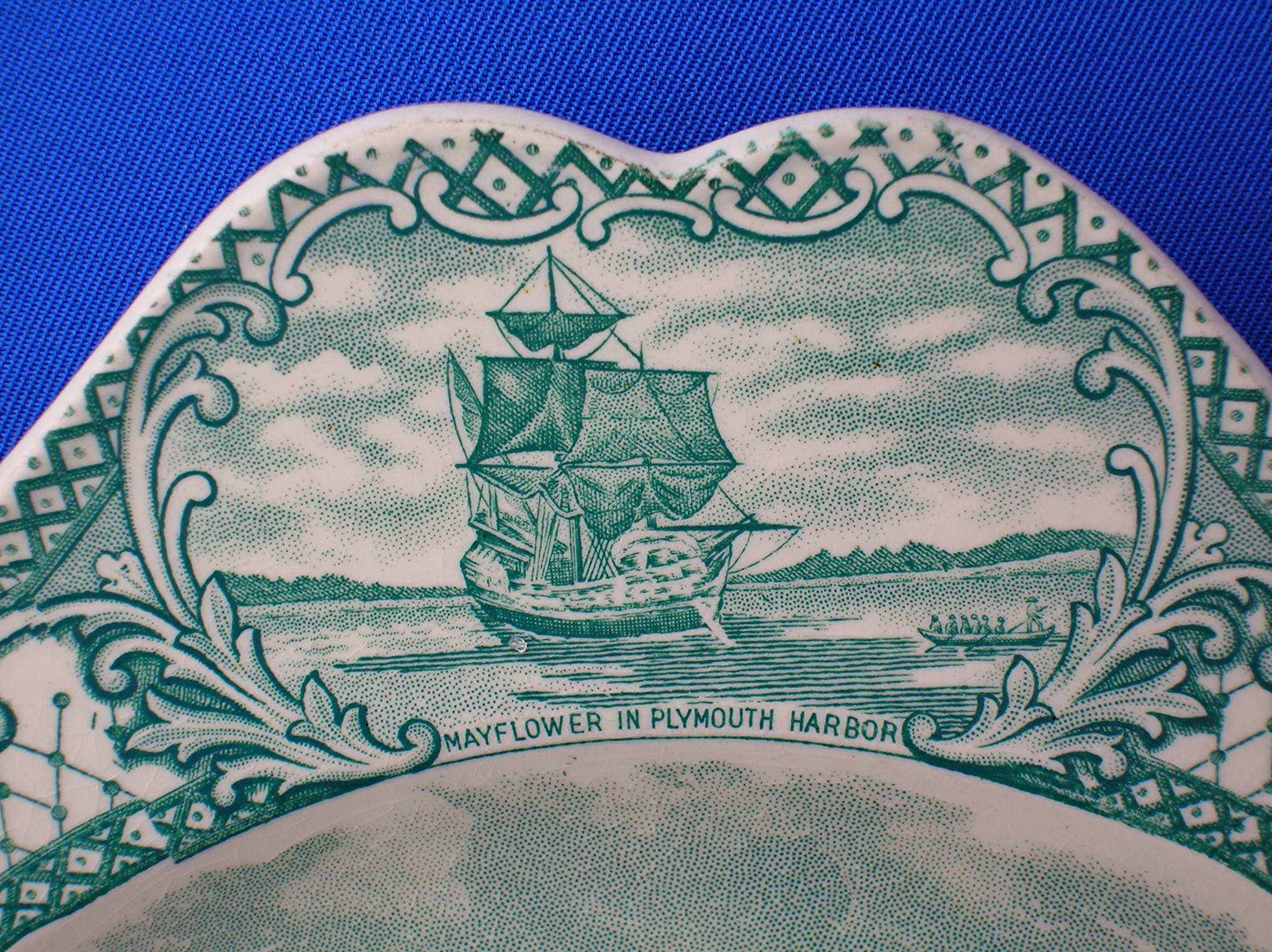 Crown Ducal Collector's Plate Colonial Times Pilgrims .