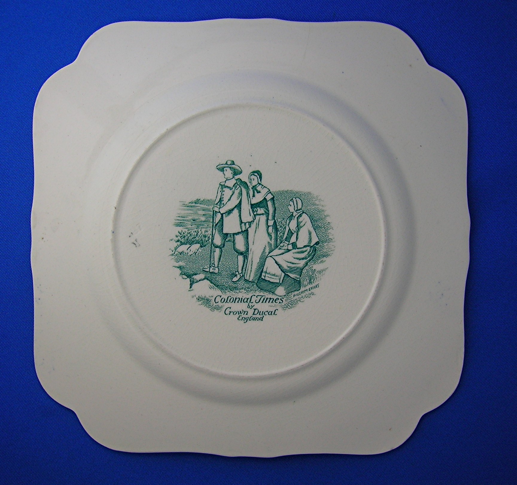 Crown Ducal Collector's Plate Colonial Times Pilgrims .