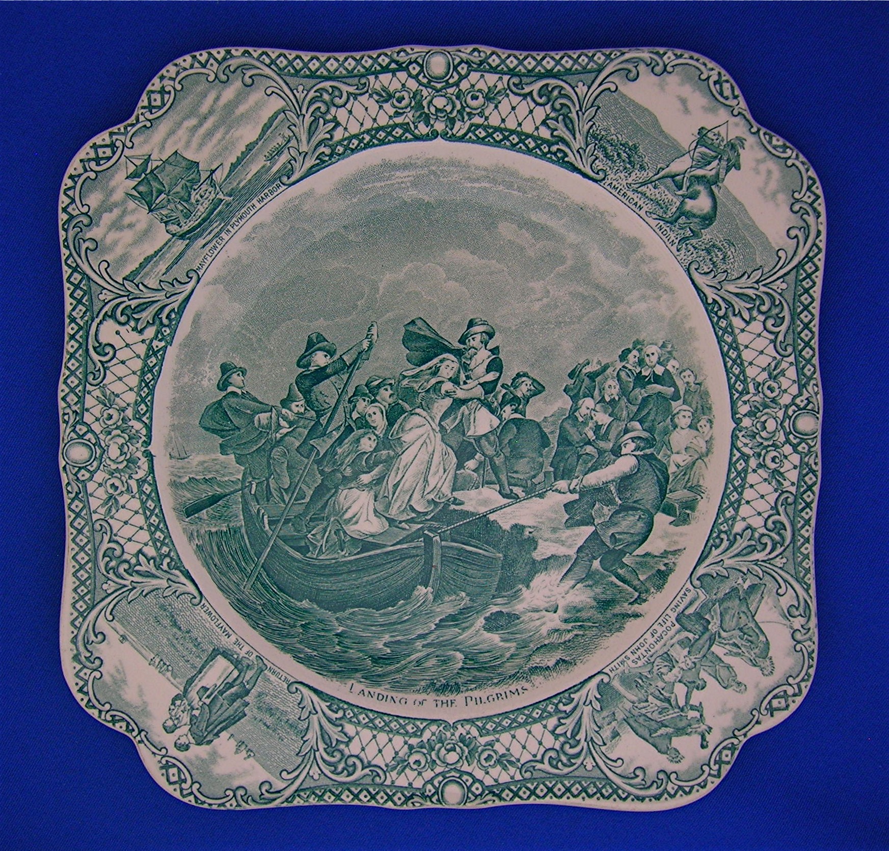 Crown Ducal Collector's Plate Colonial Times Pilgrims .