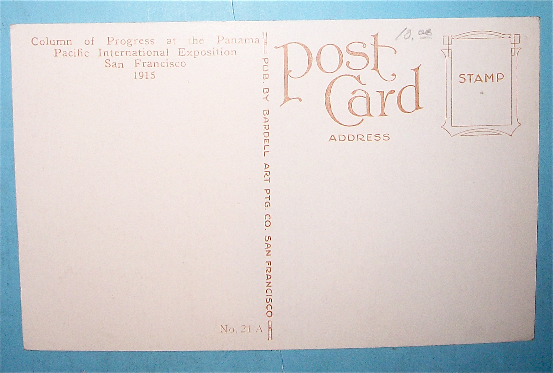 Column Of Progress At The Panama Postcard