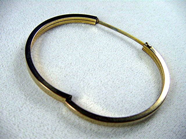 12K GF Hinged Bangle Bracelet 'Maratho'