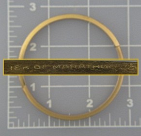12K GF Hinged  Bangle Bracelet 'Maratho'