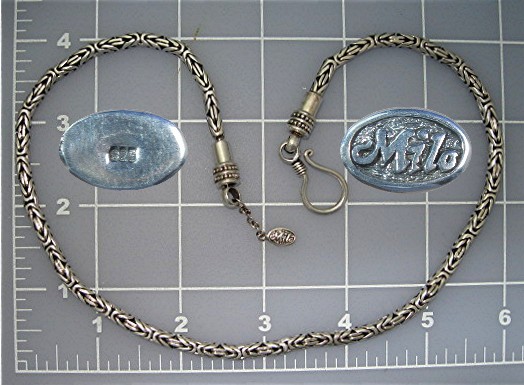 Necklace Sterling Silver Hook Clasp MILO  Bali