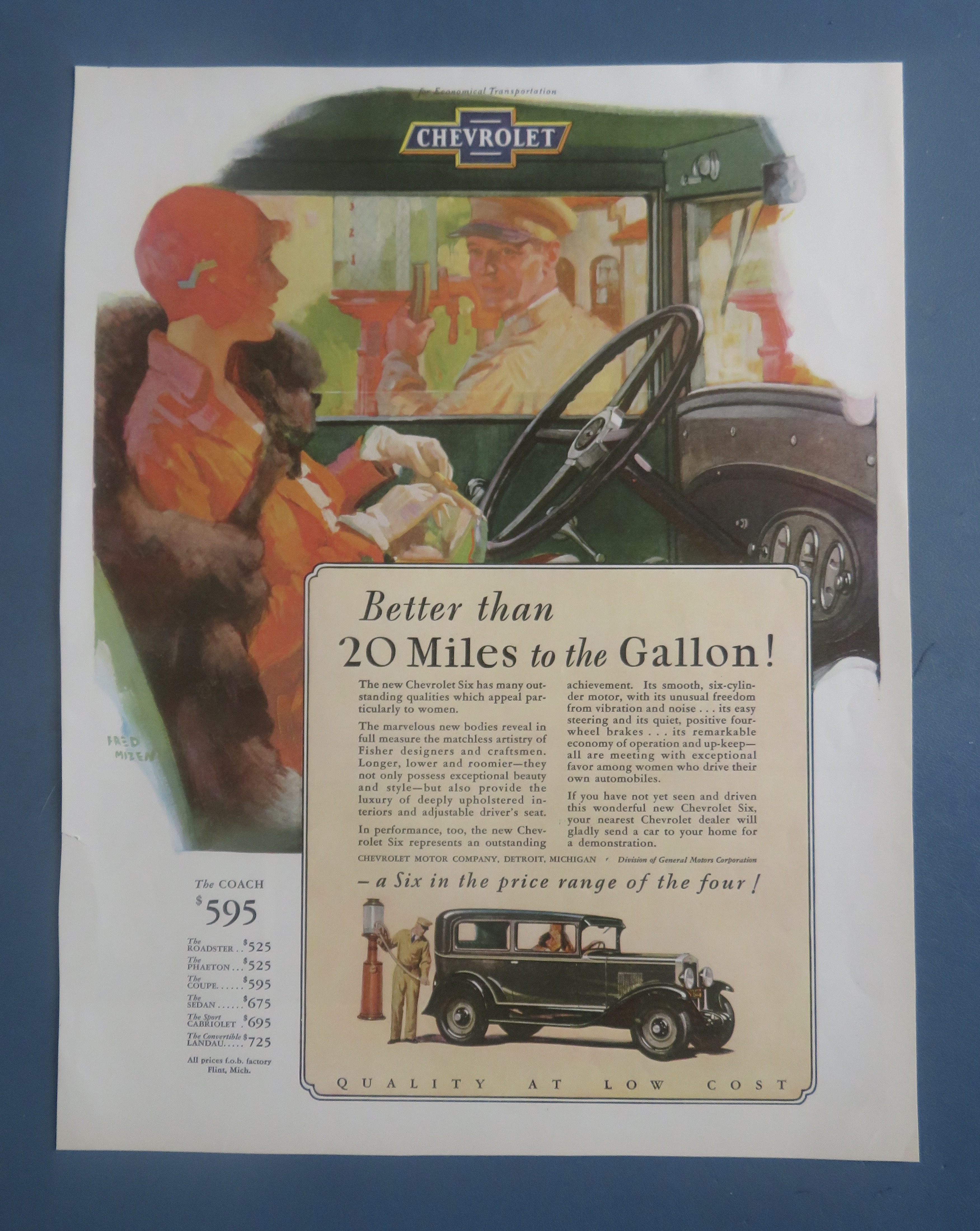1929 Chevrolet Automobile with the Chevrolet Six
