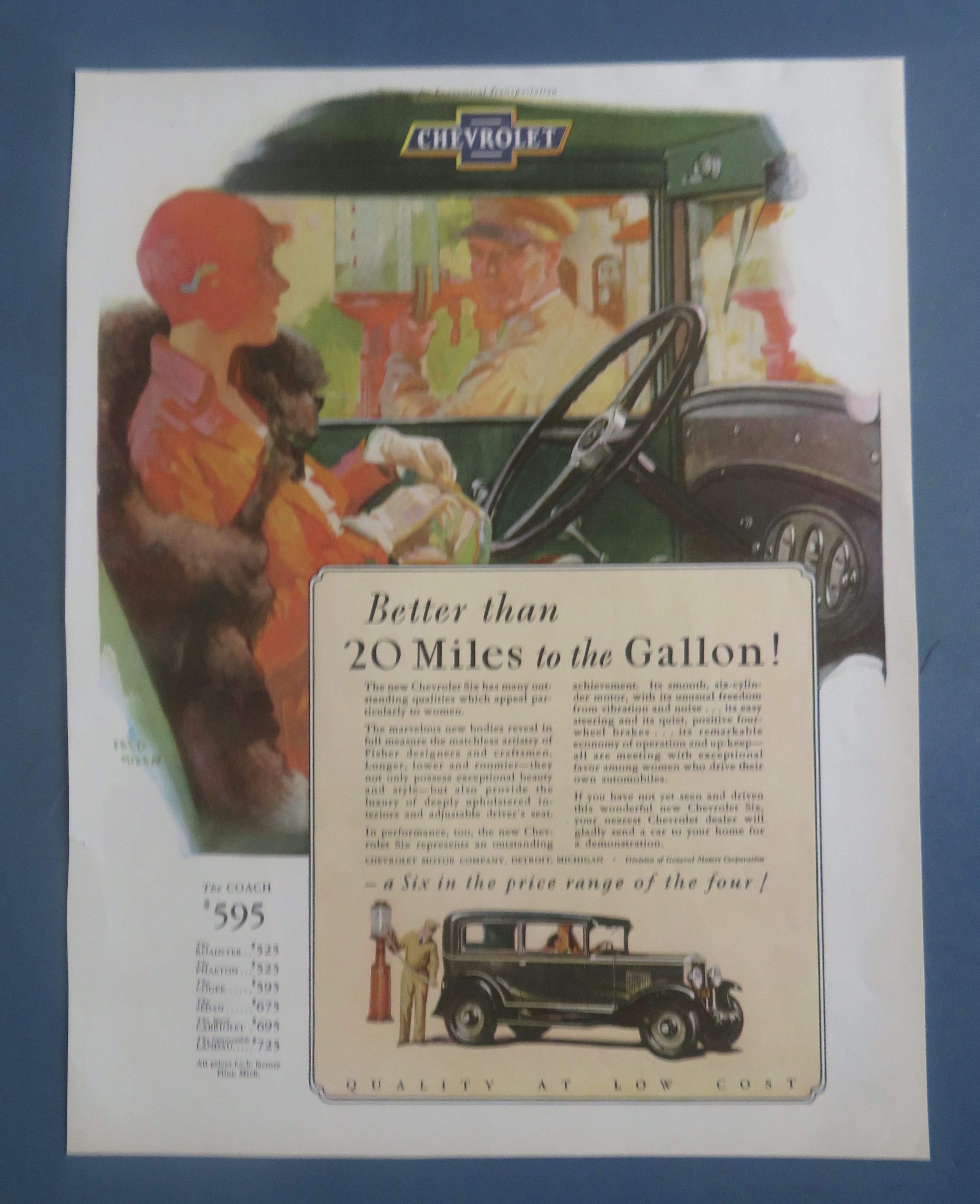 1929 Chevrolet Automobile with the Chevrolet Six