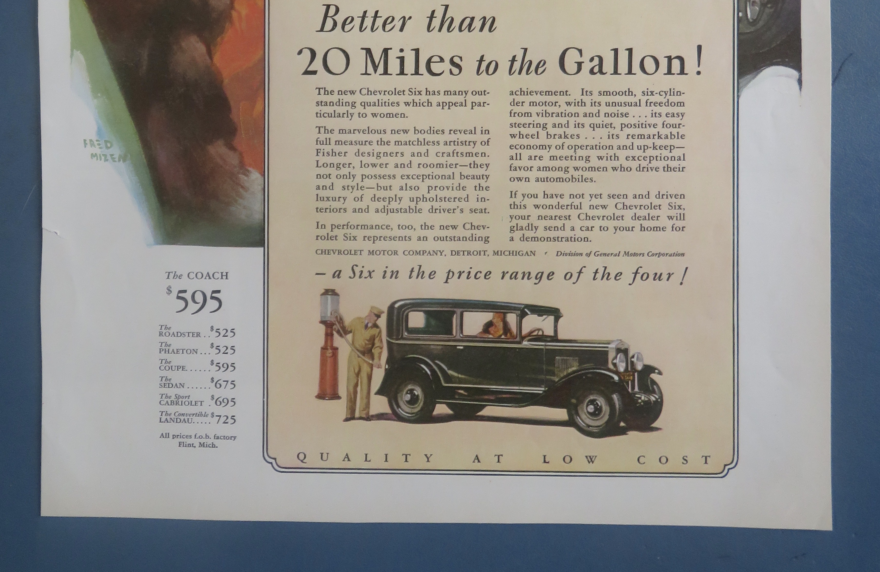 1929 Chevrolet Automobile with the Chevrolet Six