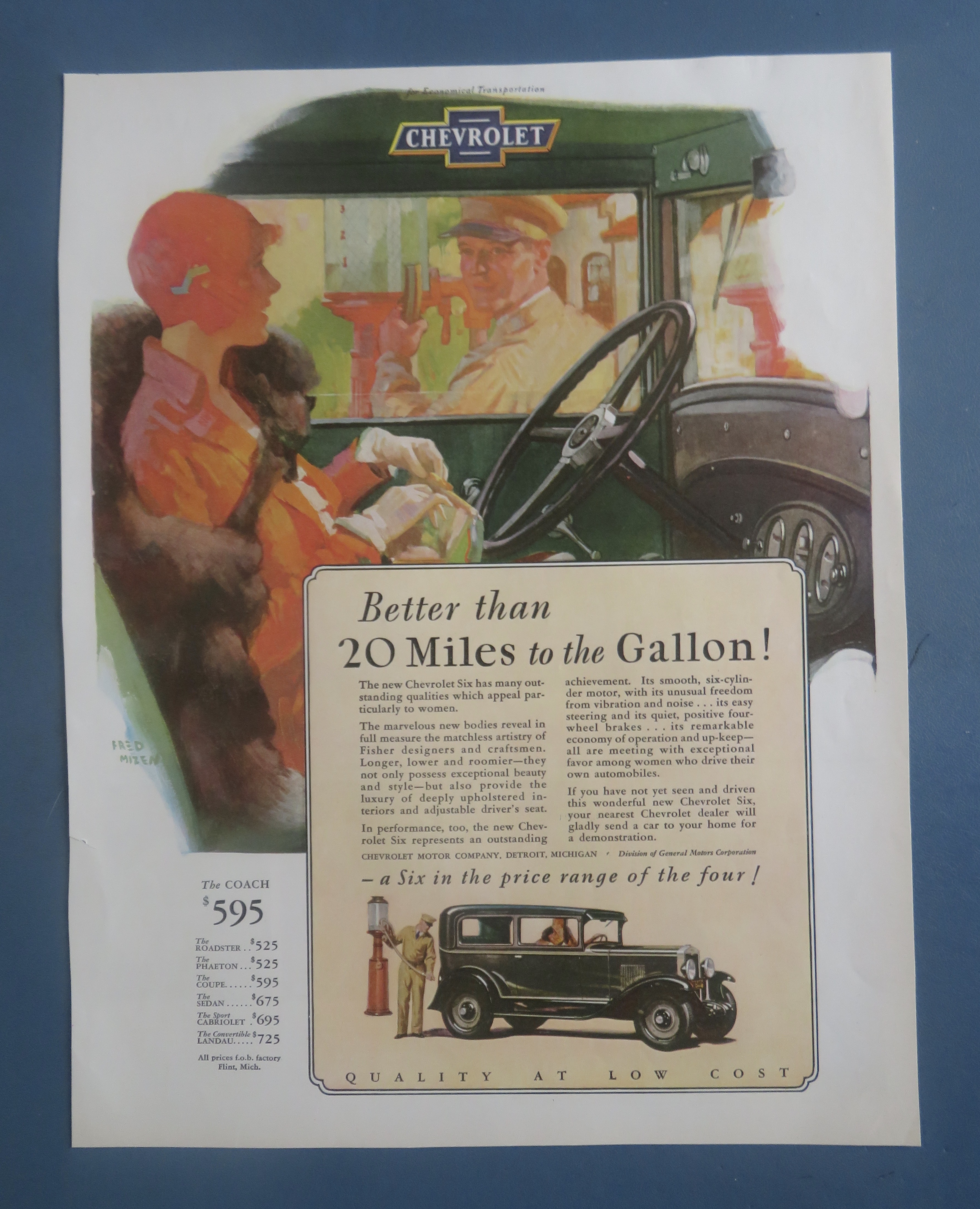 1929 Chevrolet Automobile with the Chevrolet Six