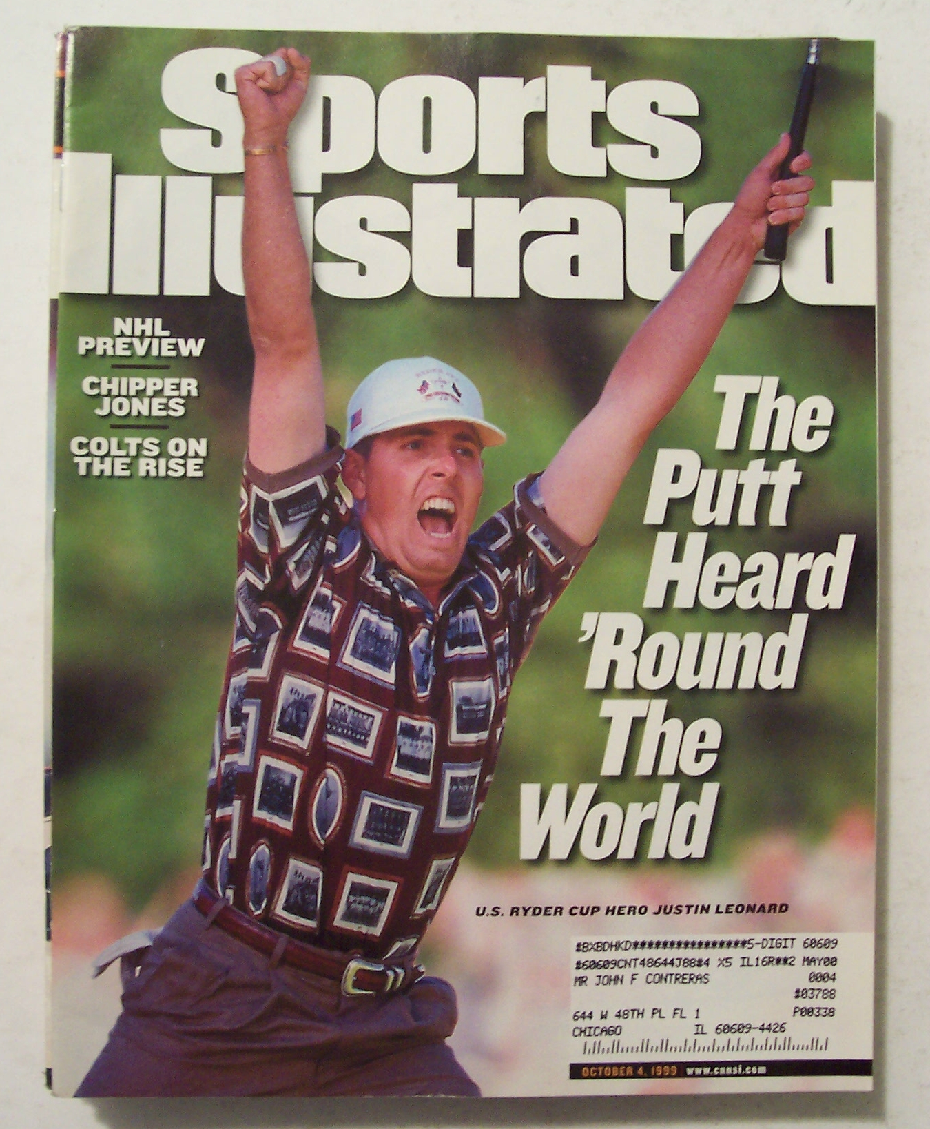 Sports Illustrated Magazine-Oct 4, 1999-Justin Leonard