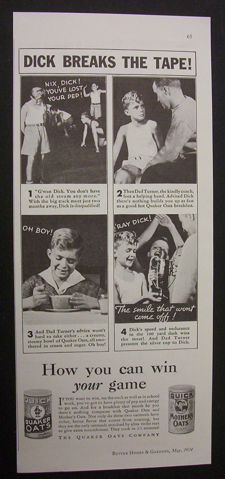1934  Quick  Quaker  Oats