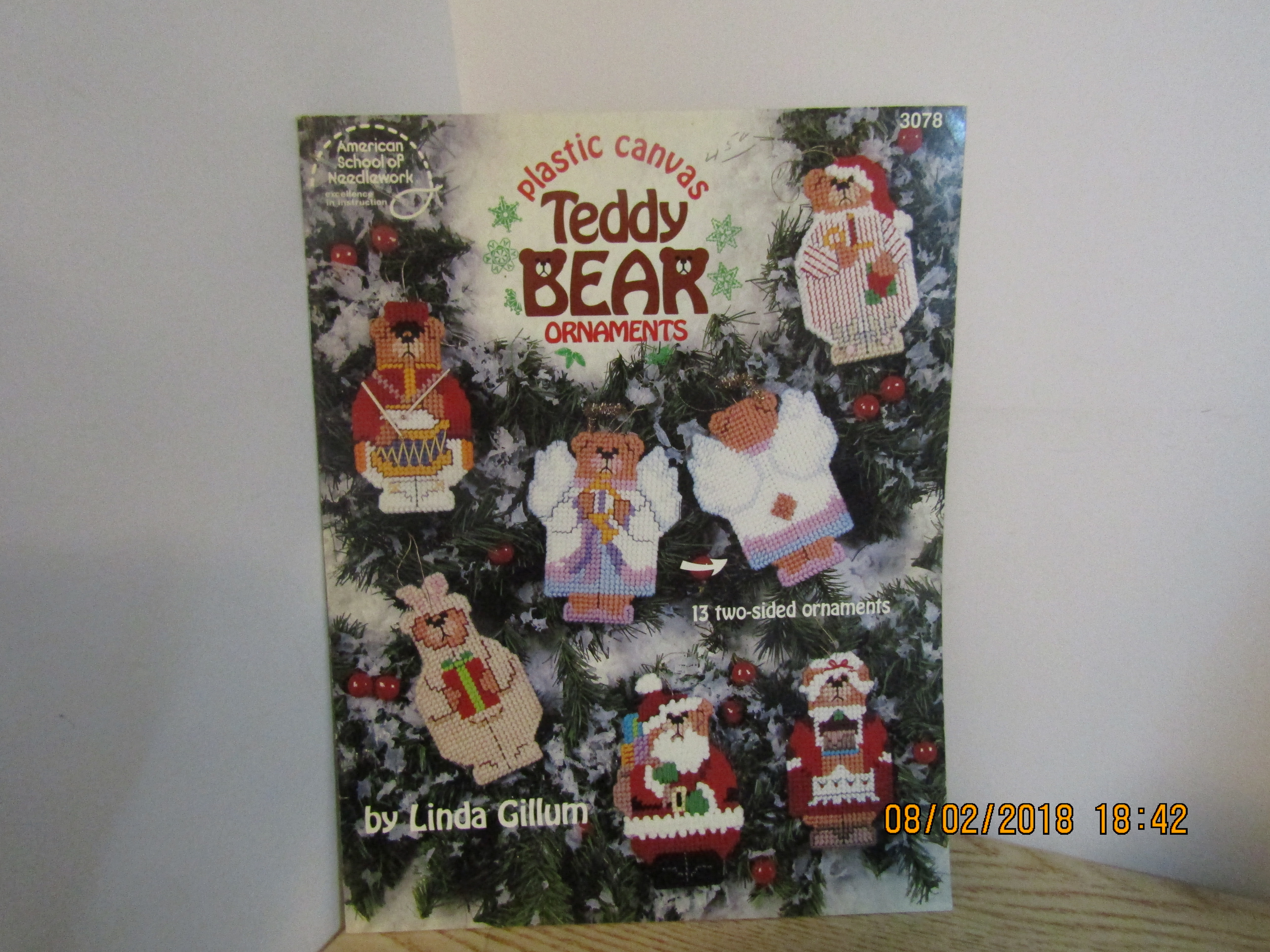 ASN Plastic Canvas Teddy Bear Ornaments #3078