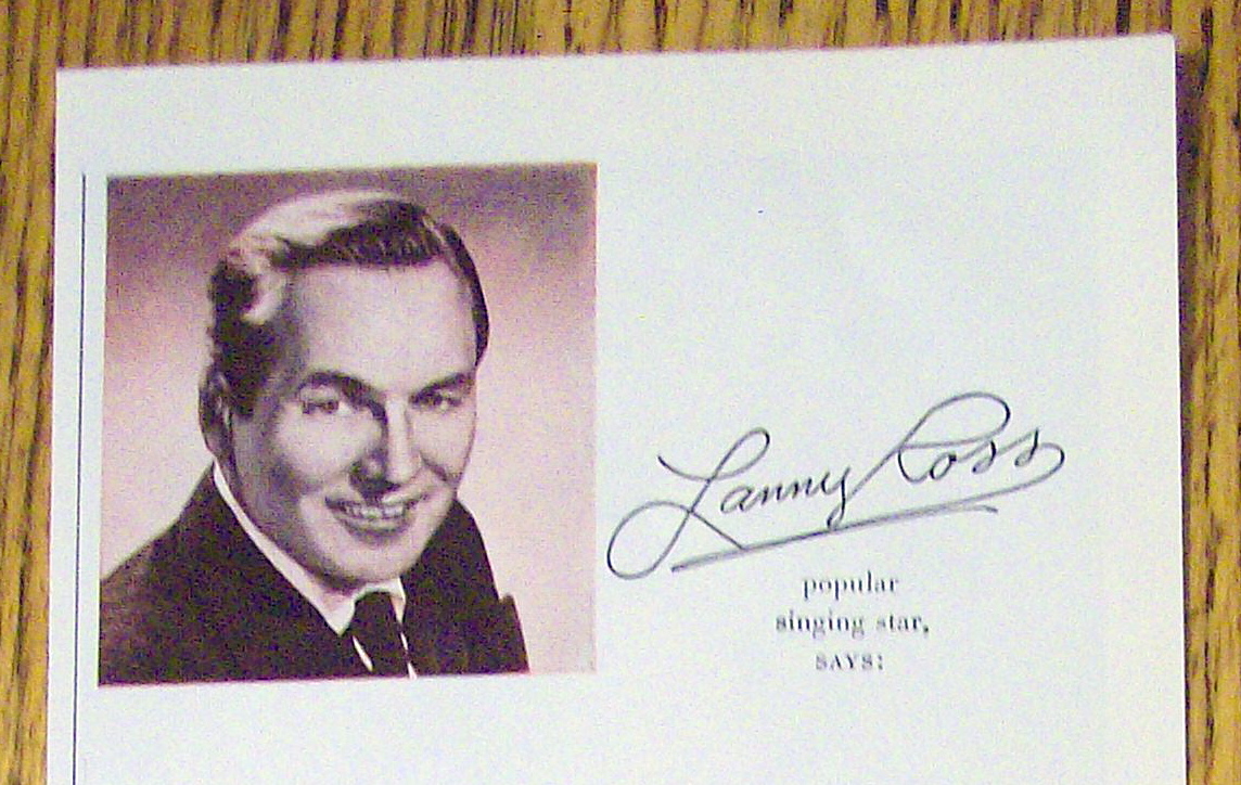 1951 Old Angus Whiskey with Singing Star Lanny Ross