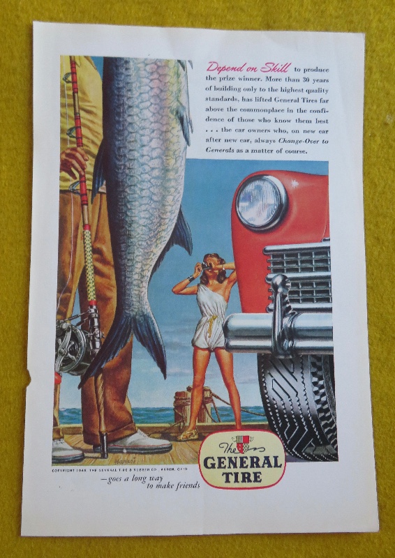 1946 General Tire with Woman Taking Picture Of A Man