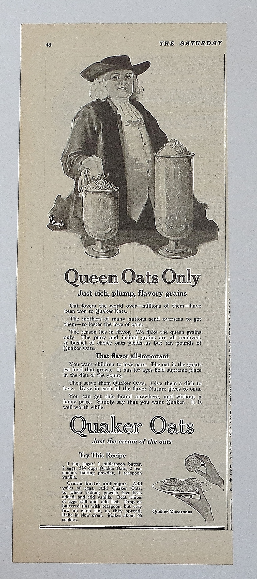 1922 Quaker Oats With Quaker Oats Man